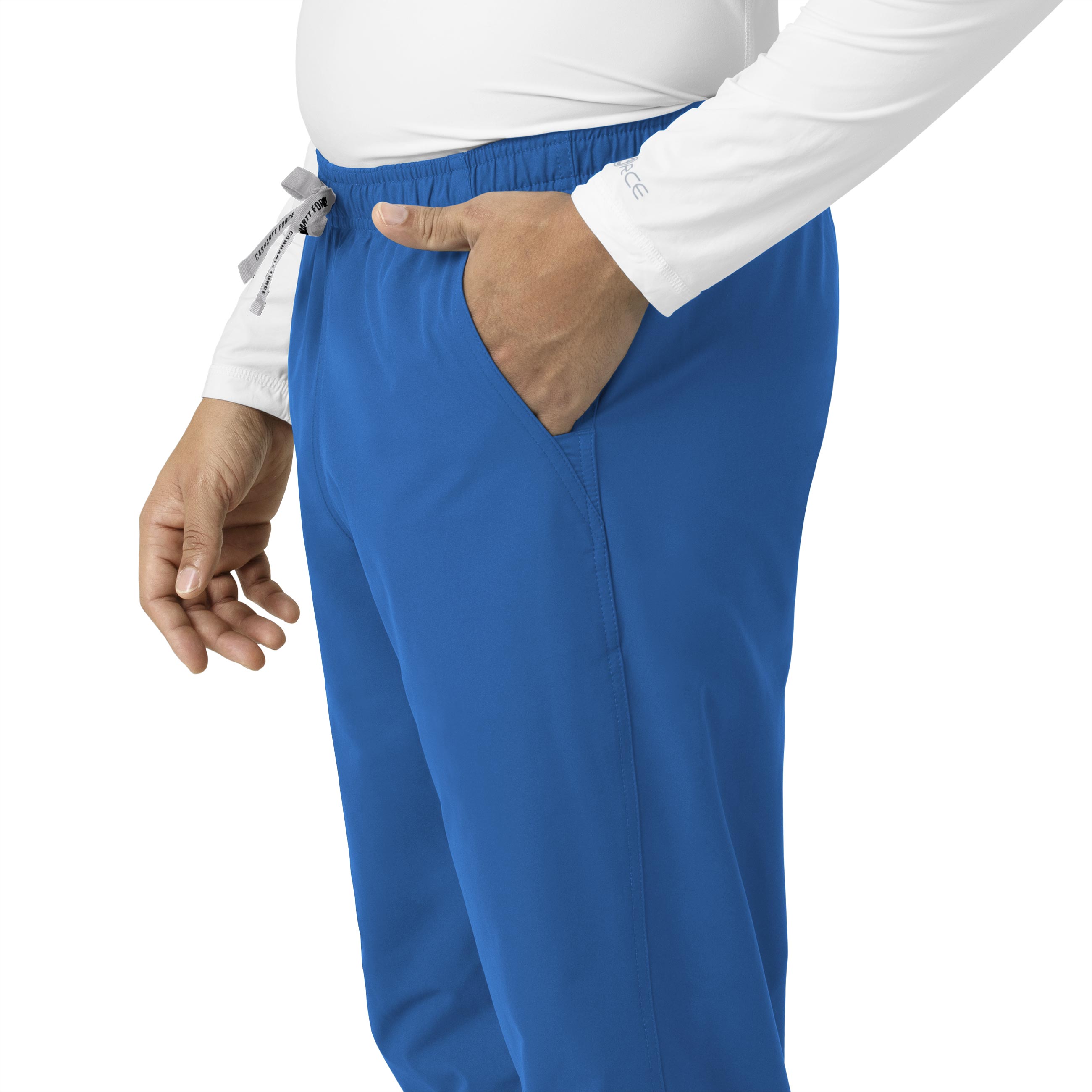 Force Essentials C55013 Unisex Elastic Waist Cargo Scrub Pants Royal