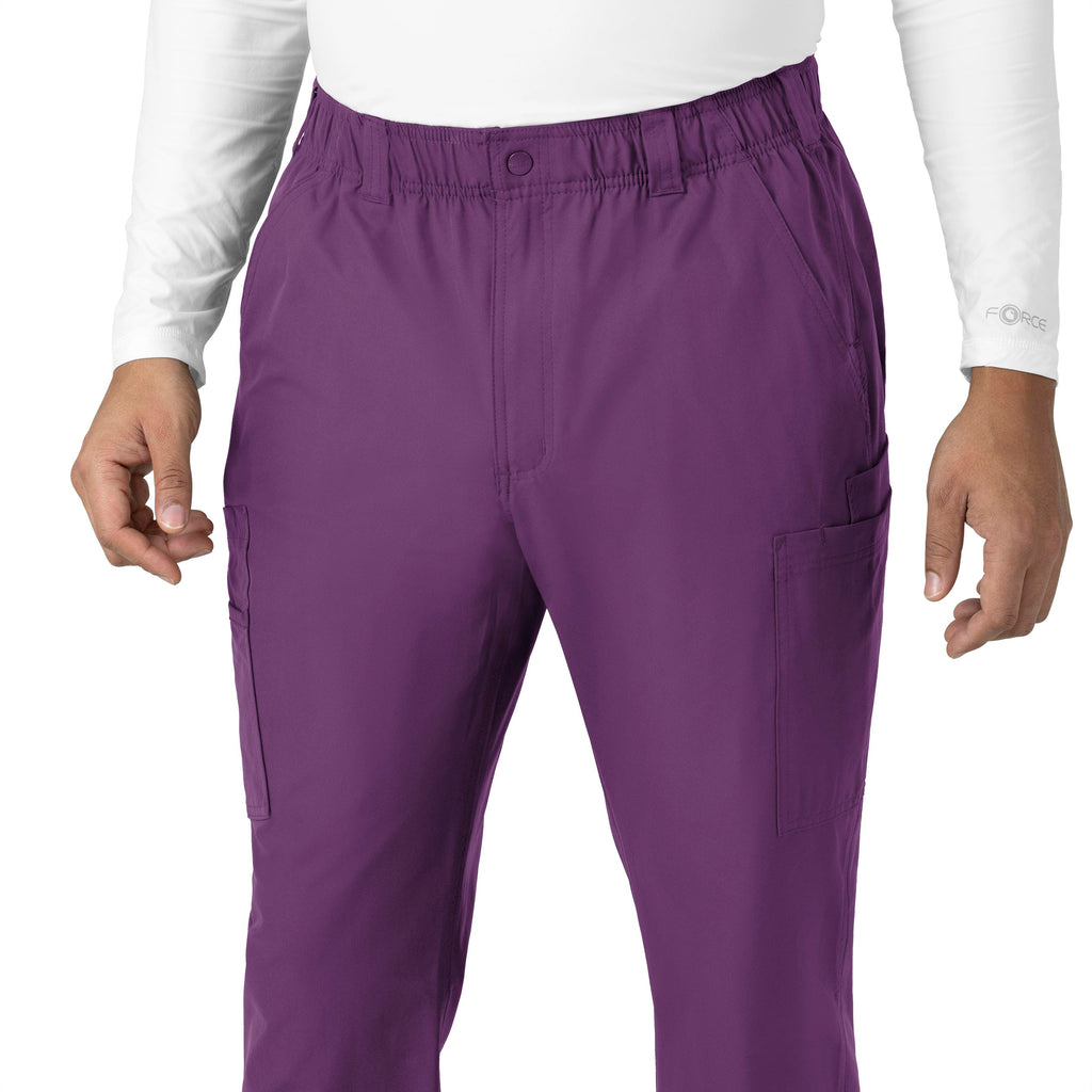 Force Essentials C56113 Men's Straight Leg Cargo Scrub Pants Eggplant