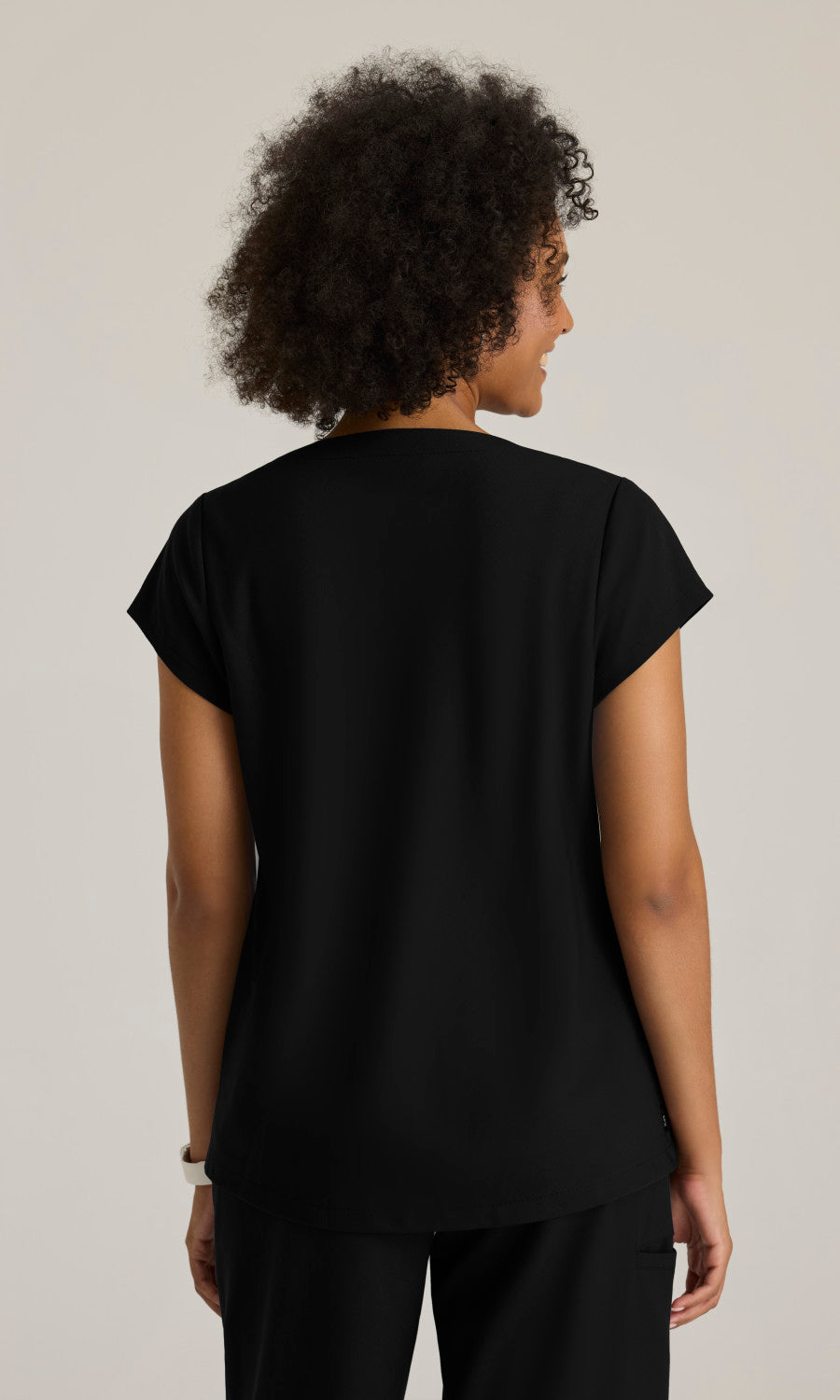 Grey's Anatomy Stretch GRST246 Marisol Scrub Top Black