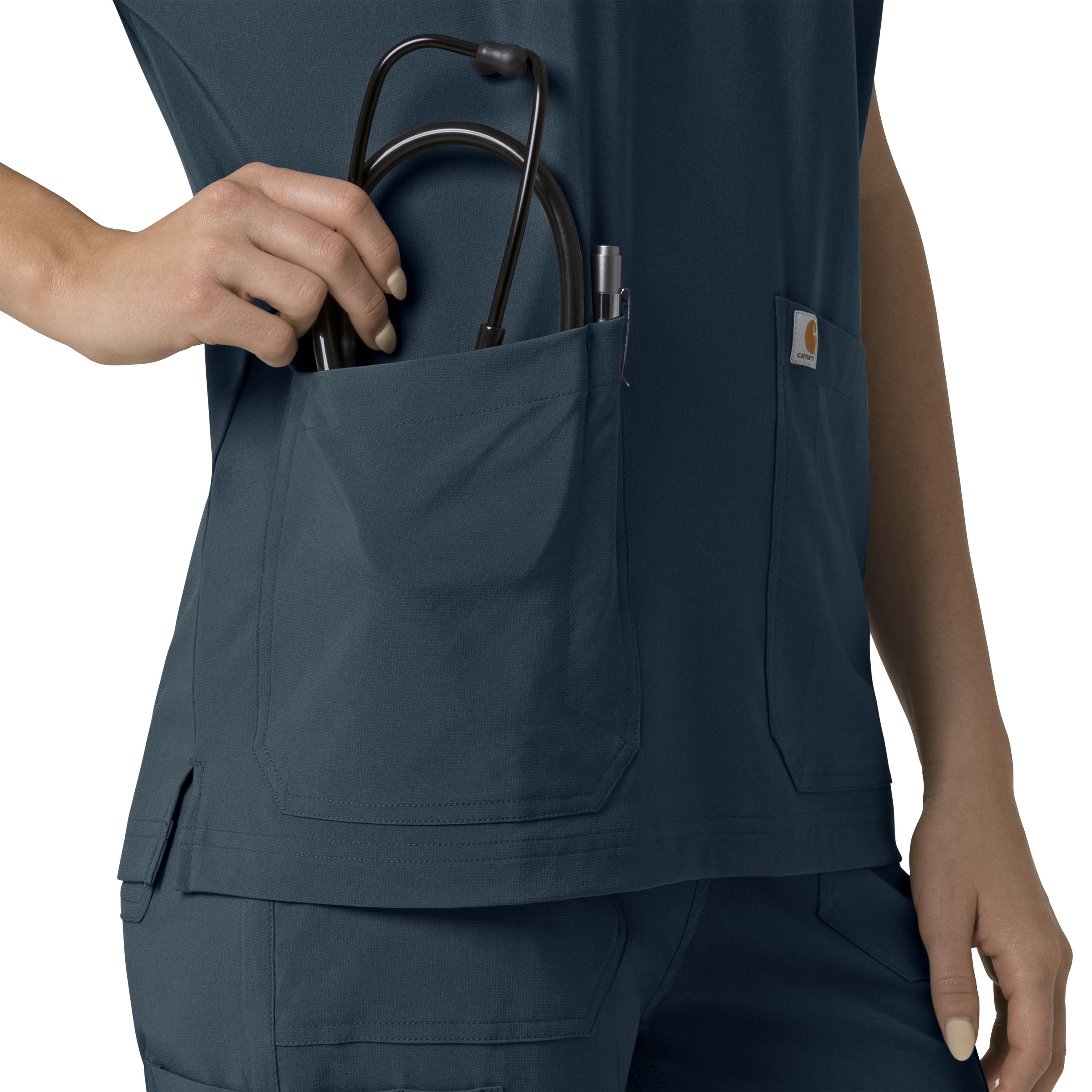 Force Cross-Flex C13110 Oversized V-Neck Scrub Top Navy