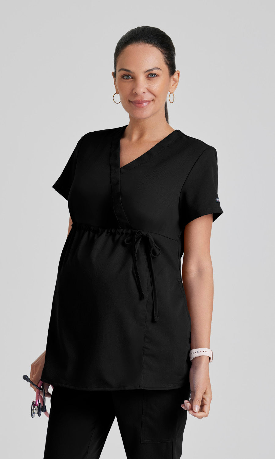 Grey's Anatomy GRT094 Lilah Scrub Top Black