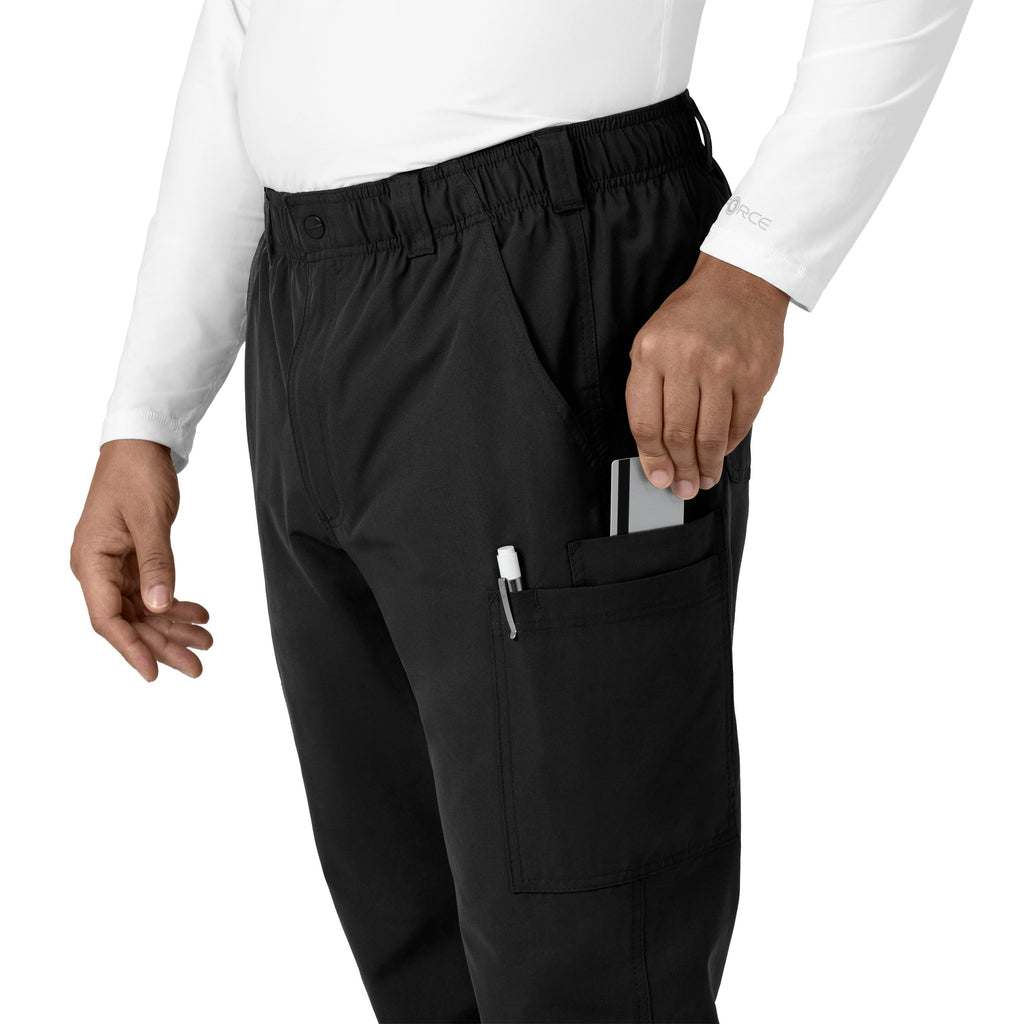 Force Essentials C56113 Men's Straight Leg Cargo Scrub Pants Black