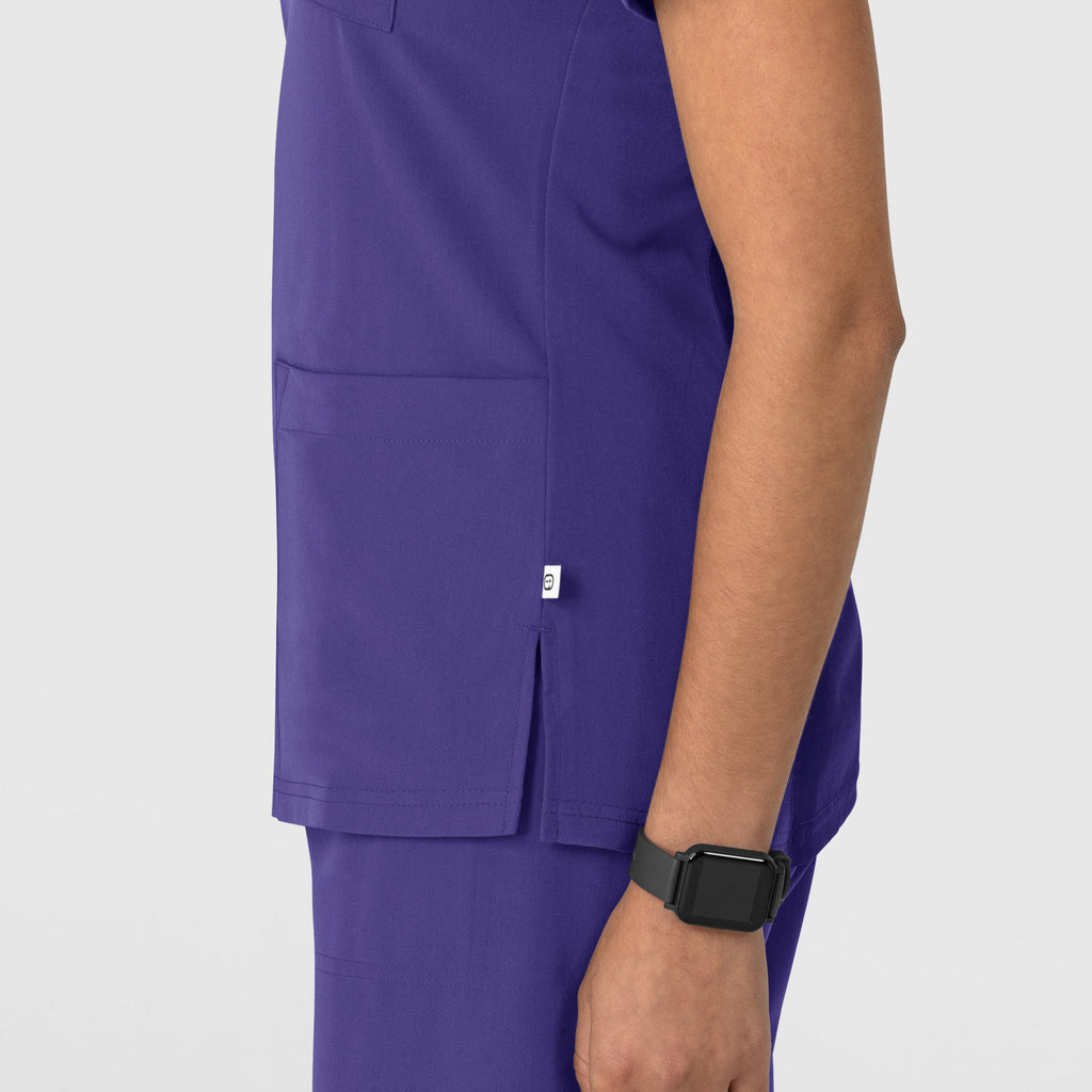 Nova 6132 Flex-n-Reach V-Neck Scrub Top Grape