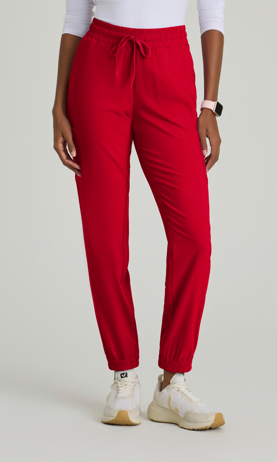 Grey's Anatomy Evolve GSSP625 Terra Scrub Joggers True Red