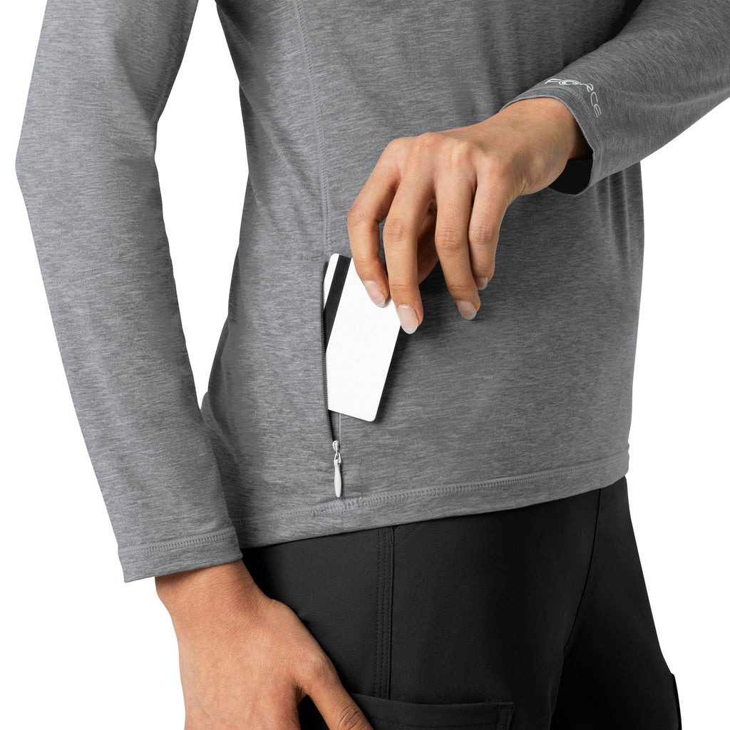 Force Sub-Scrubs C31009 Performance Long Sleeve Tee Grey Heather