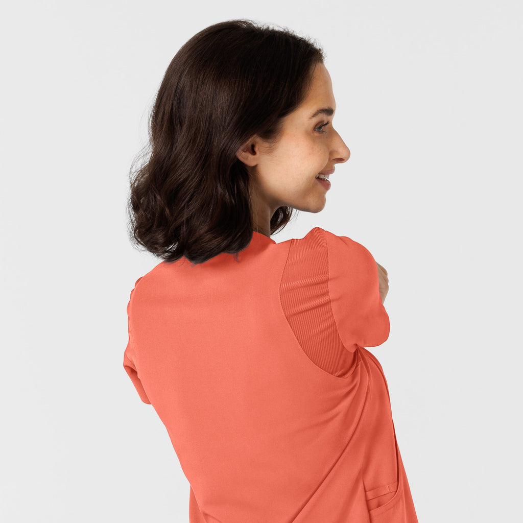 Nova 6432 Flex-n-Reach V-Neck Scrub Top Sugar Coral