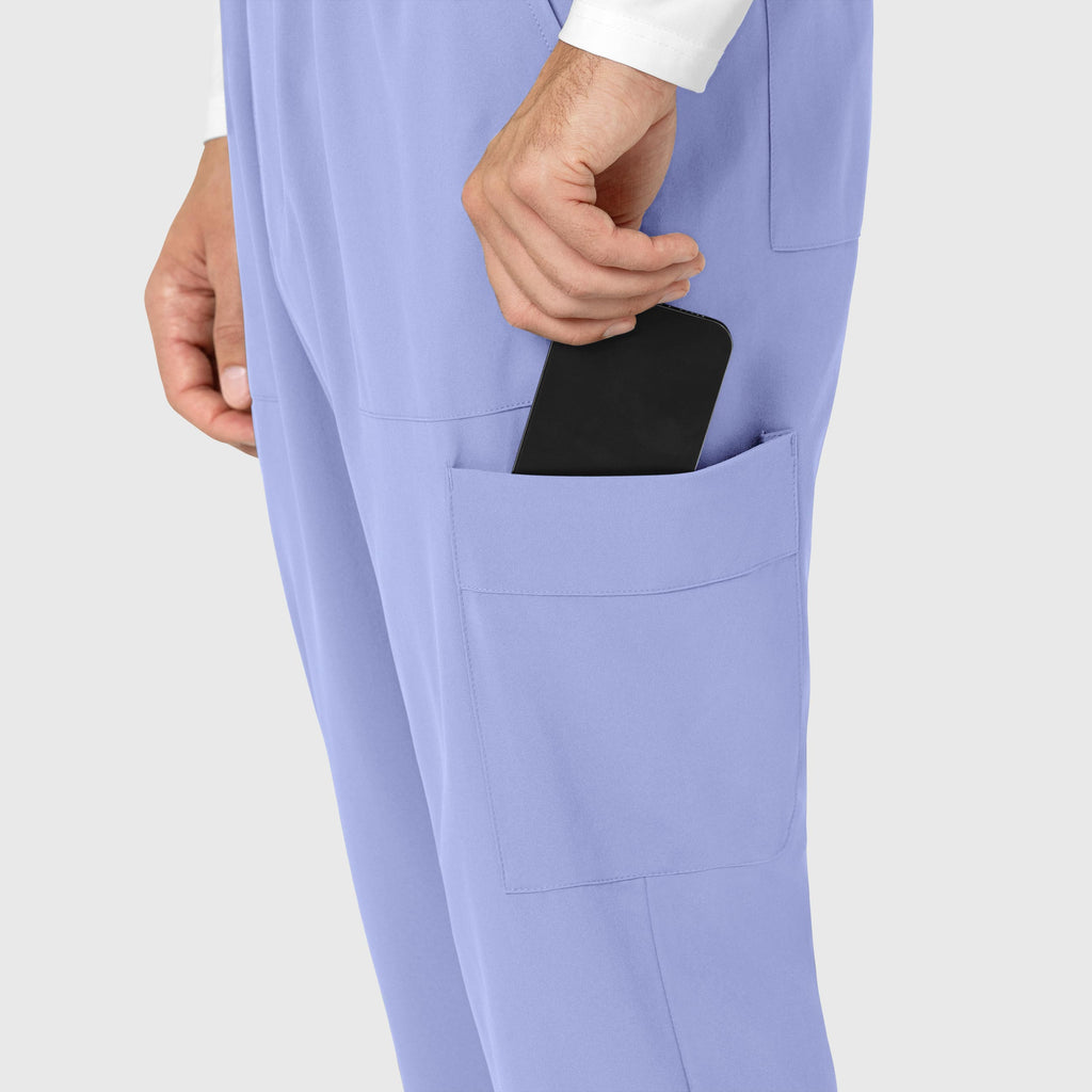 RENEW 5834 Men's Tapered Scrub Pants Ceil Blue