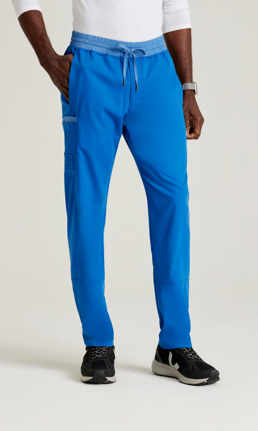 Grey's Anatomy Spandex Stretch GRSP641 Nathan Scrub Pants New Royal