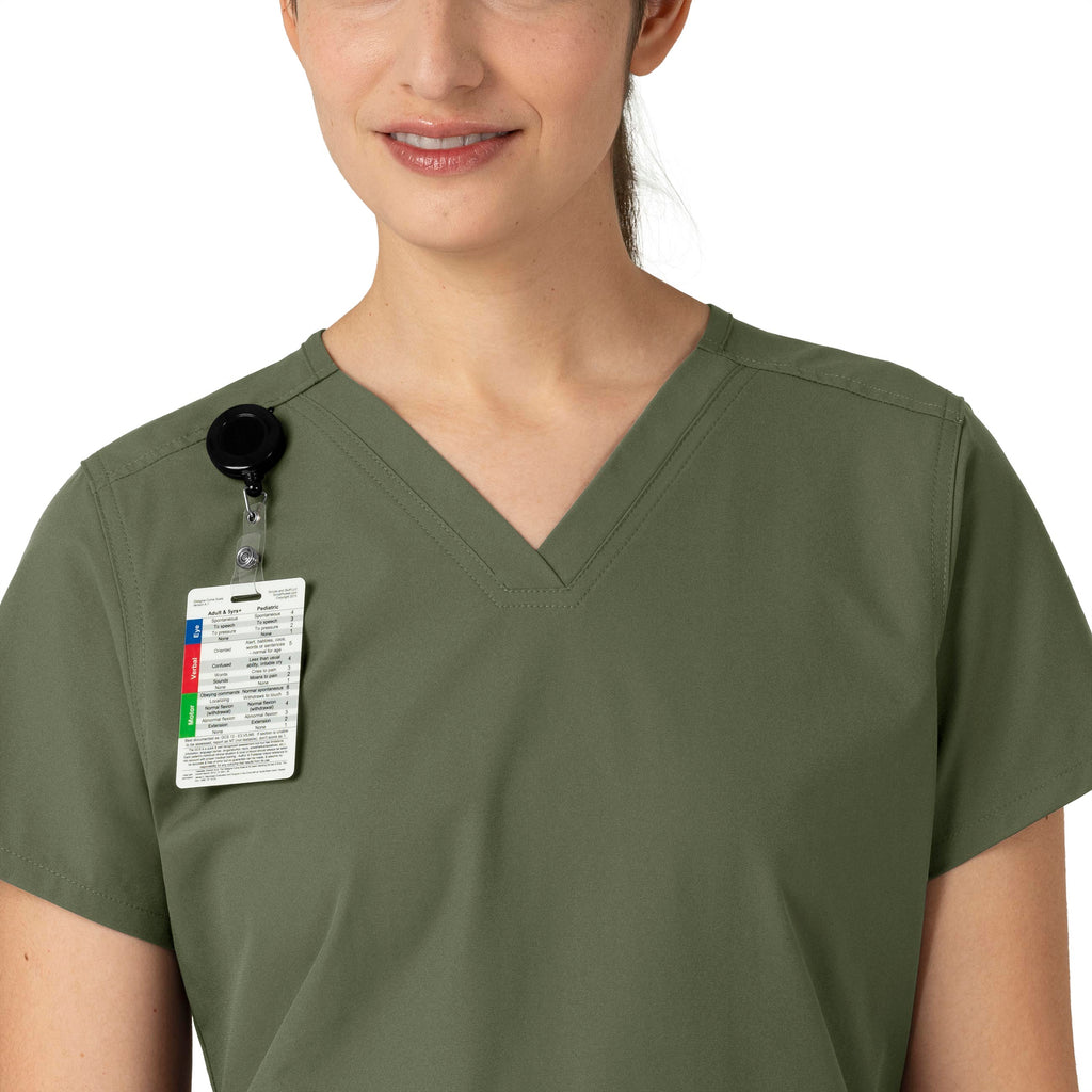 Force Essentials C12113 V-Neck Scrub Top Olive