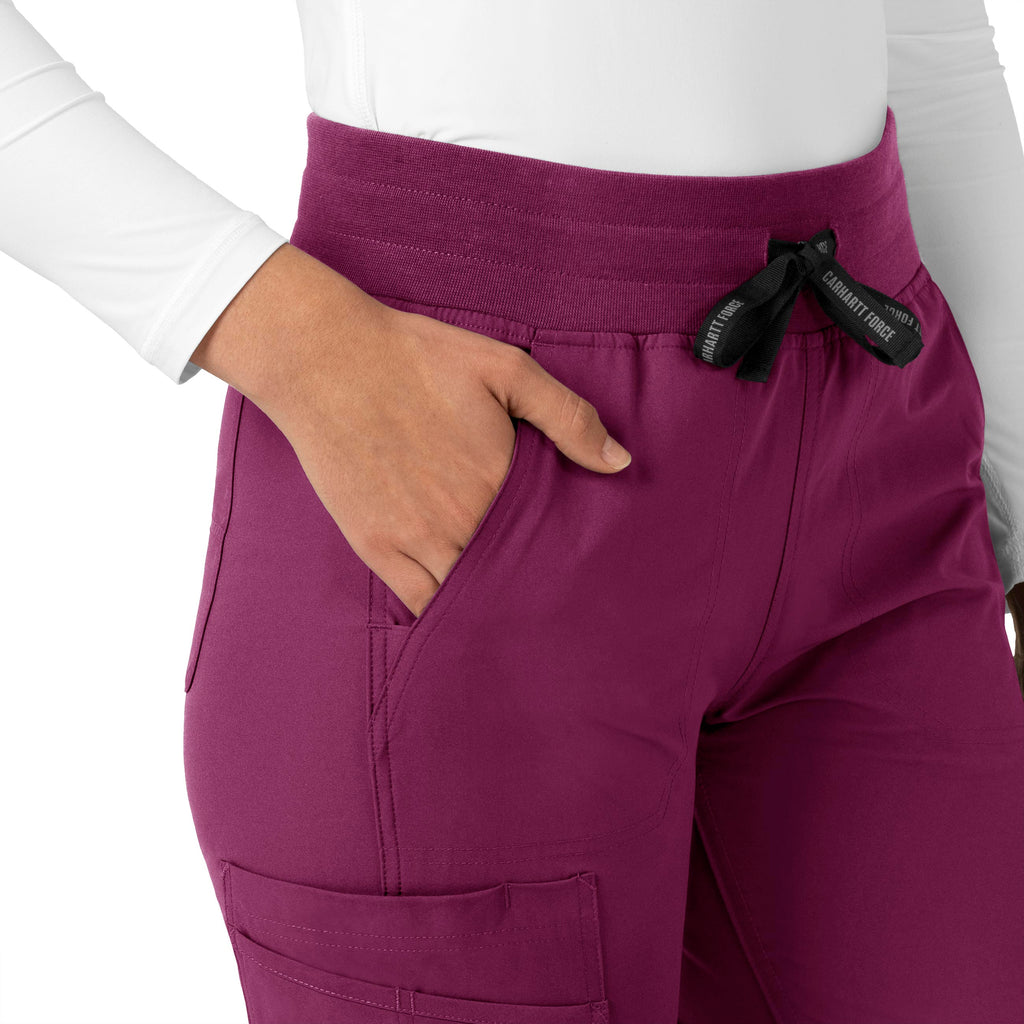 Force Essentials C51113 Jogger Scrub Pants Wine