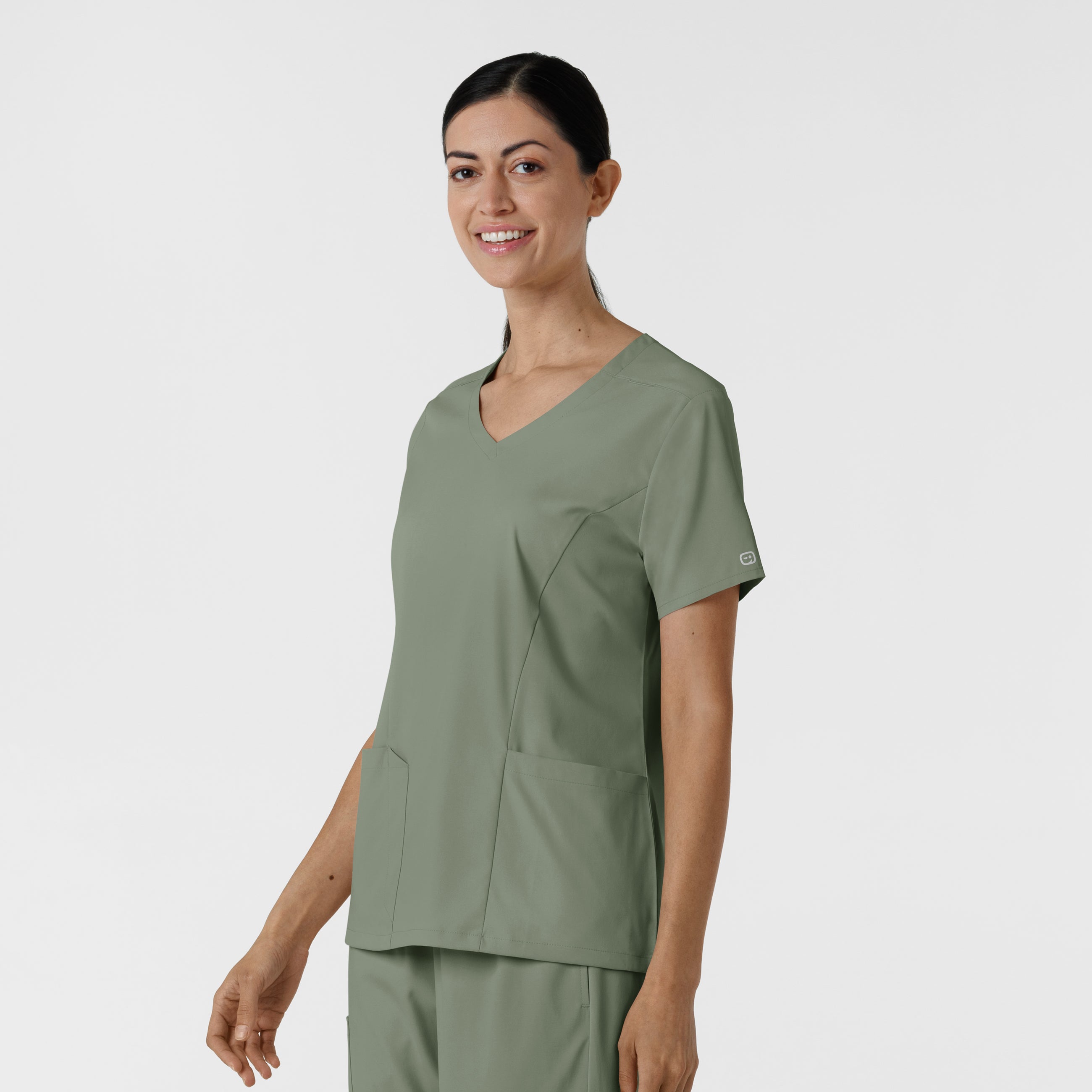 Boundless 6251 2-Pocket V-Neck Scrub Top Sage