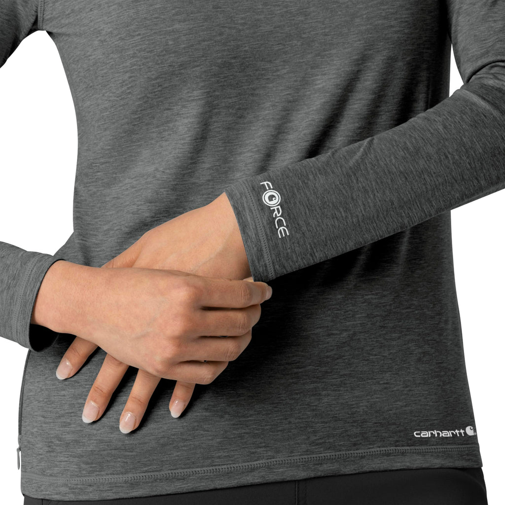 Force Sub-Scrubs C31009 Performance Long Sleeve Tee Pewter Heather