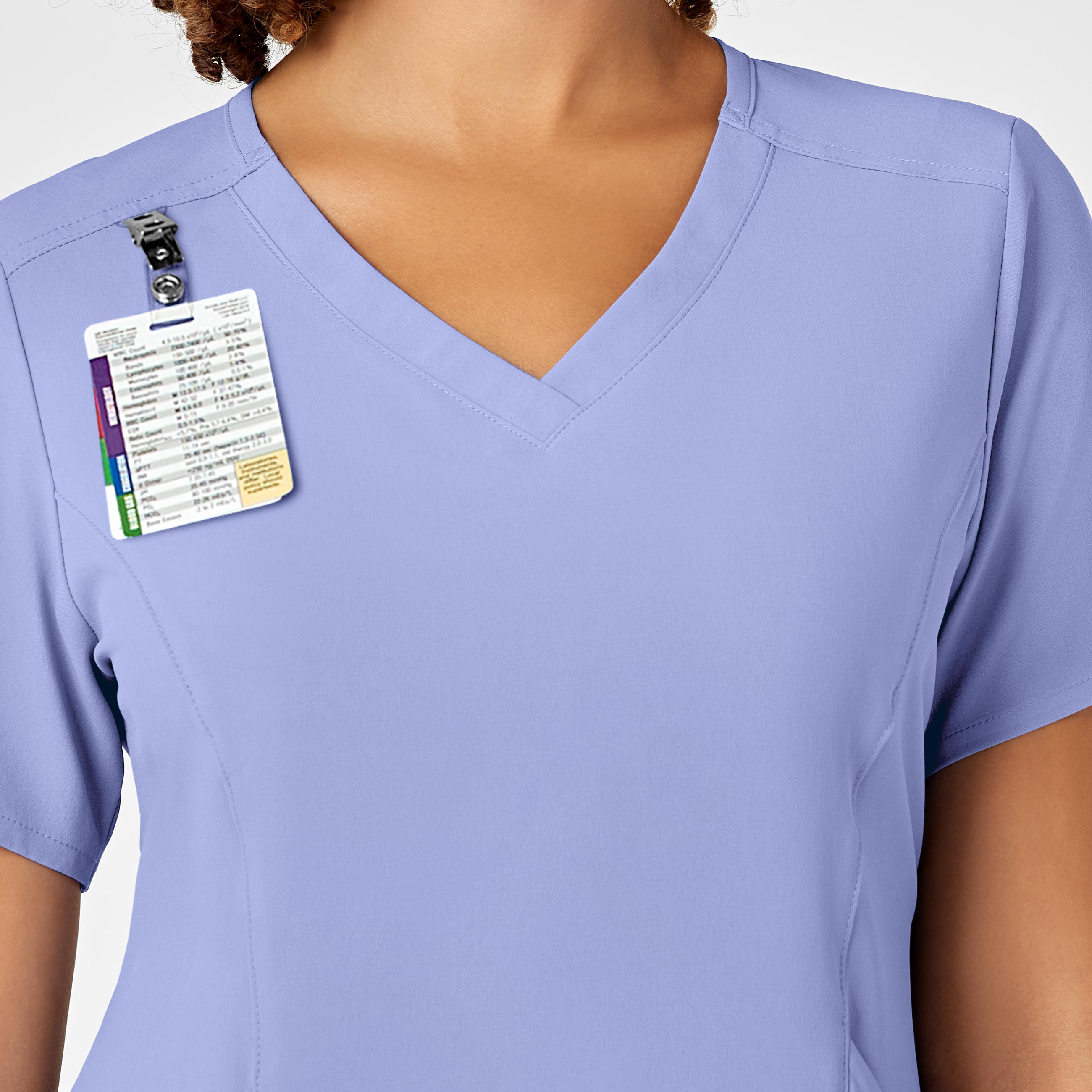 RENEW 6134 V-Neck Scrub Top Ceil Blue