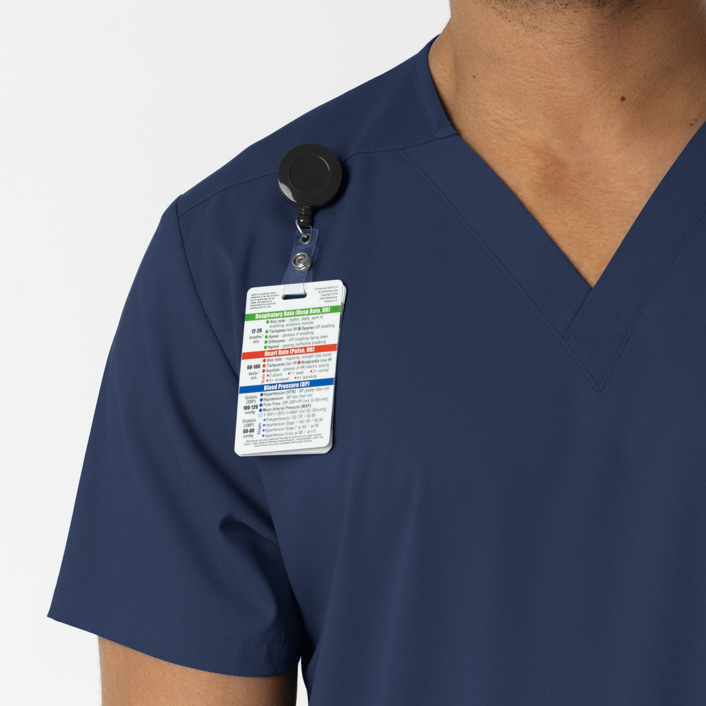 Boundless 6051 Unisex V-Neck Scrub Top Navy