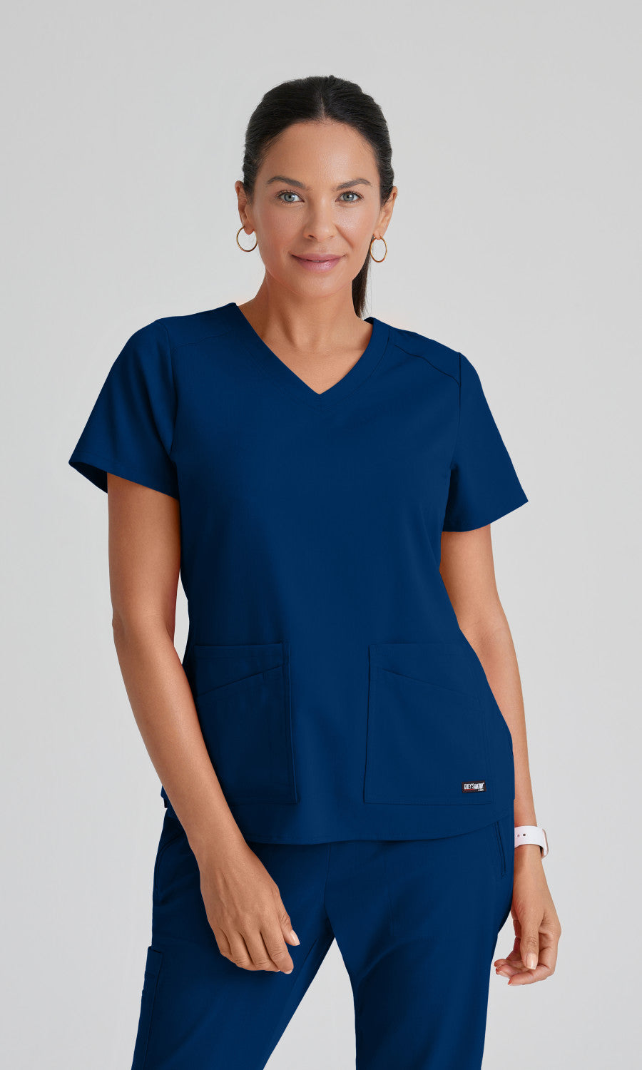 Grey's Anatomy Stretch GRST011 Emma Scrub Top Indigo