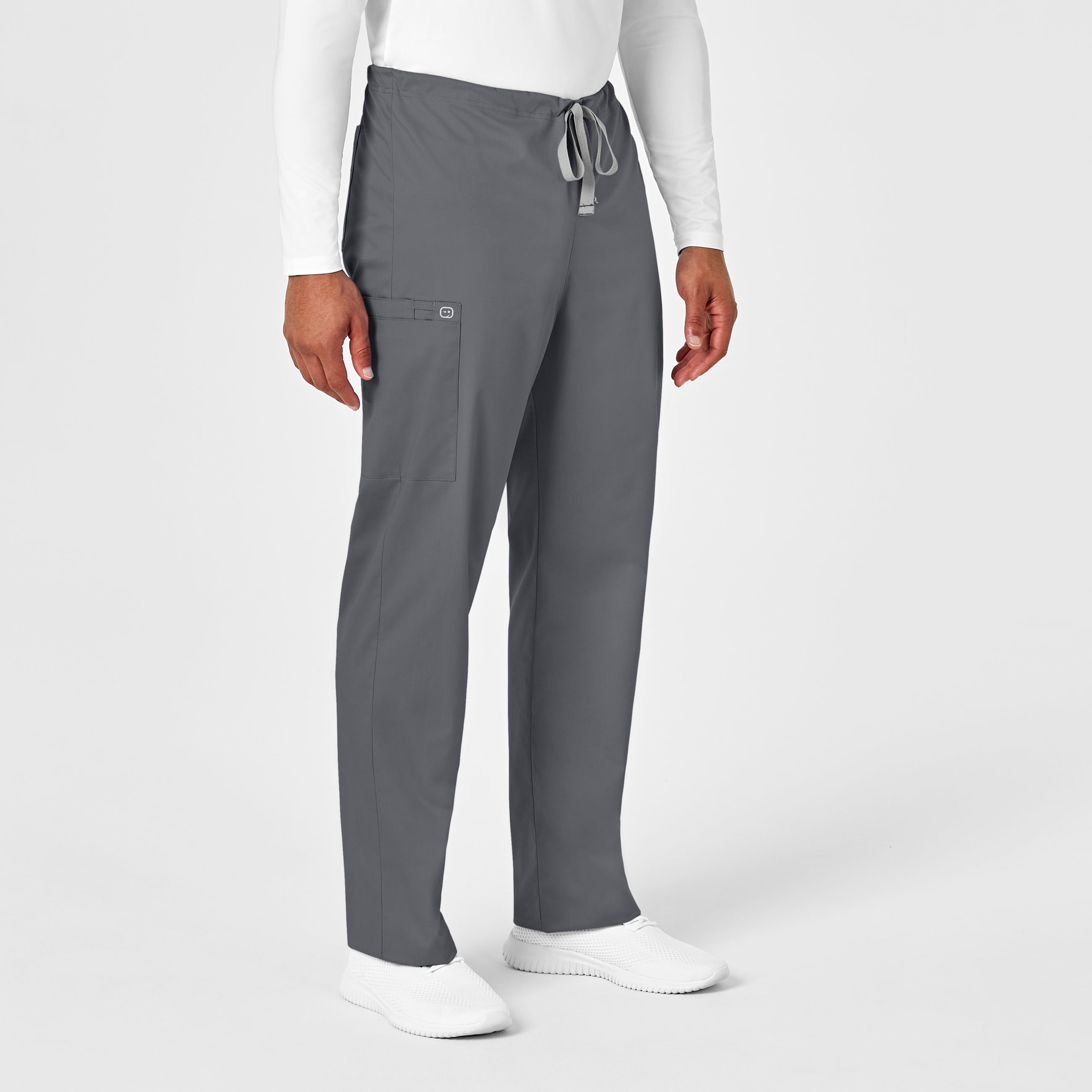WonderWORK 500 Unisex Drawstring Cargo Scrub Pants Pewter