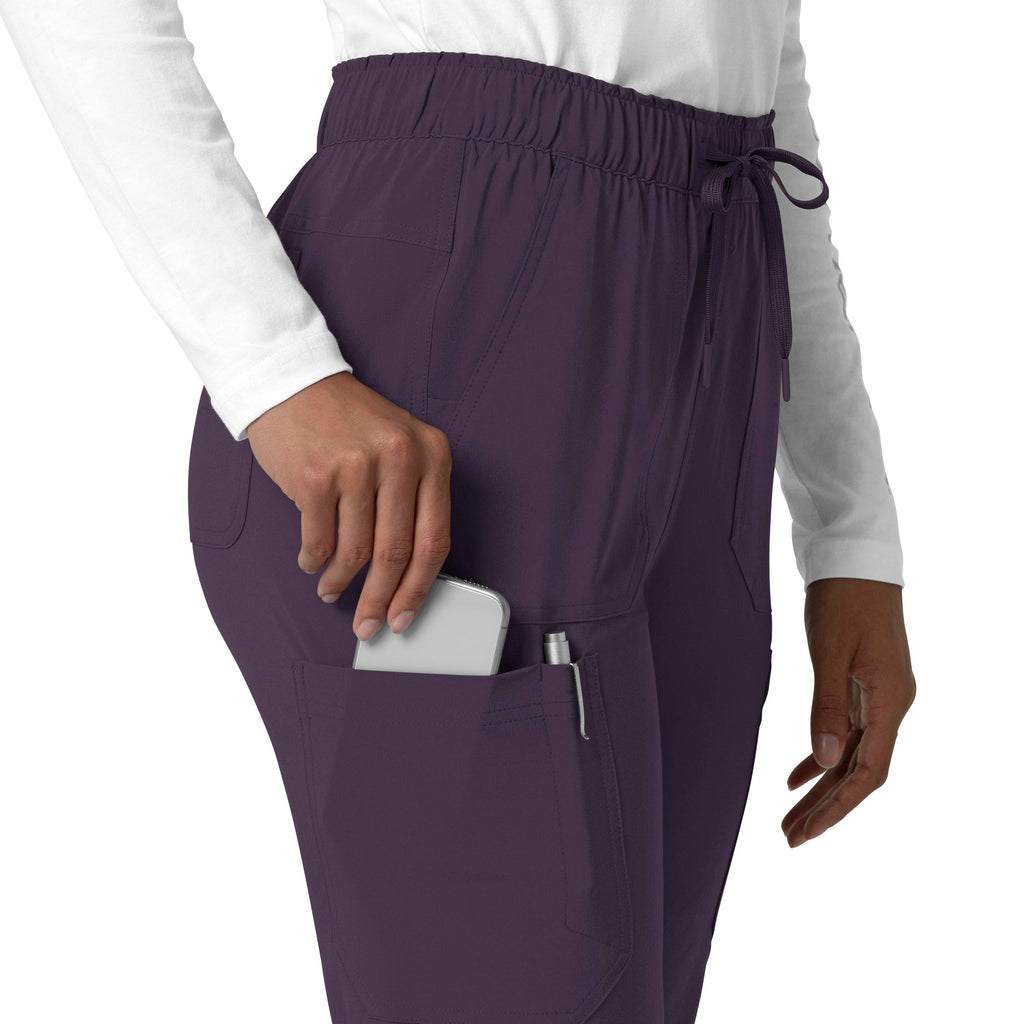Force Cross-Flex C53210 Straight Leg Cargo Scrub Pants Black Plum