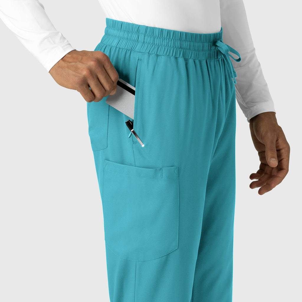 Boundless 5351 Men's Straight Leg Scrub Pants Teal