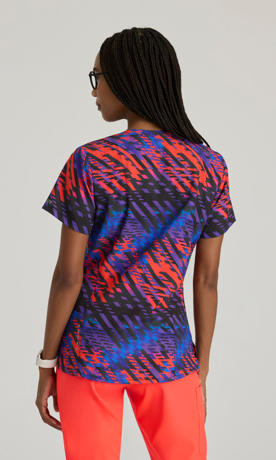 Barco One 5107 Thrive Print Scrub Top Radiant Prism