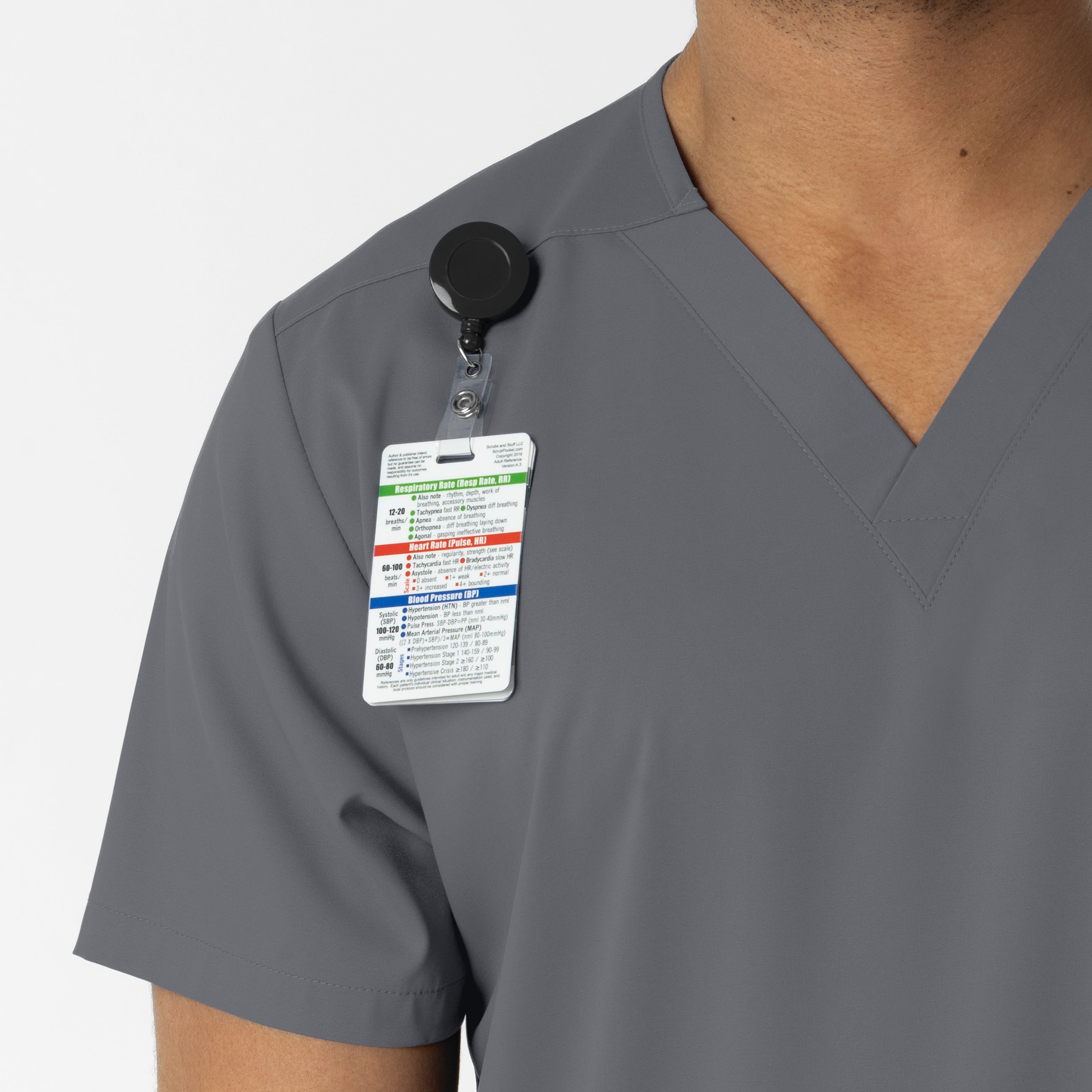 Boundless 6051 Unisex V-Neck Scrub Top Pewter