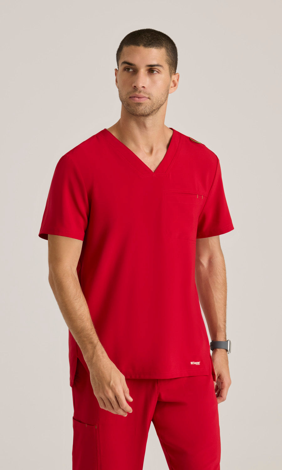 Grey's Anatomy Evolve GSST179 Journey Scrub Top True Red