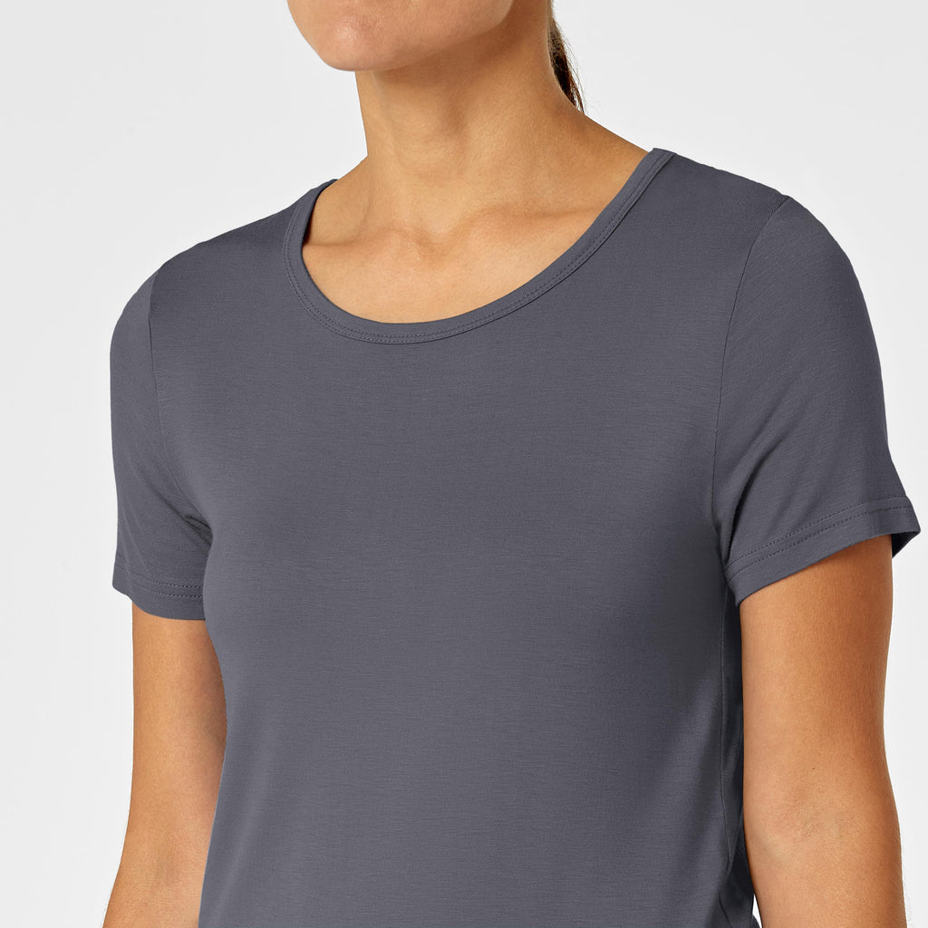 Layers 2209 Silky Knit Short Sleeve Tee Pewter