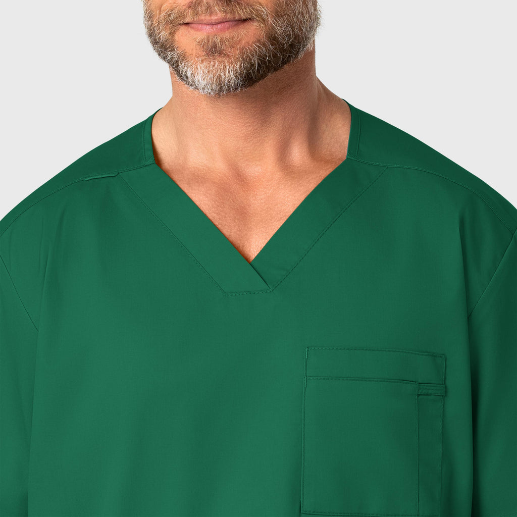 WonderWORK 103 Men's V-Neck Scrub Top Hunter