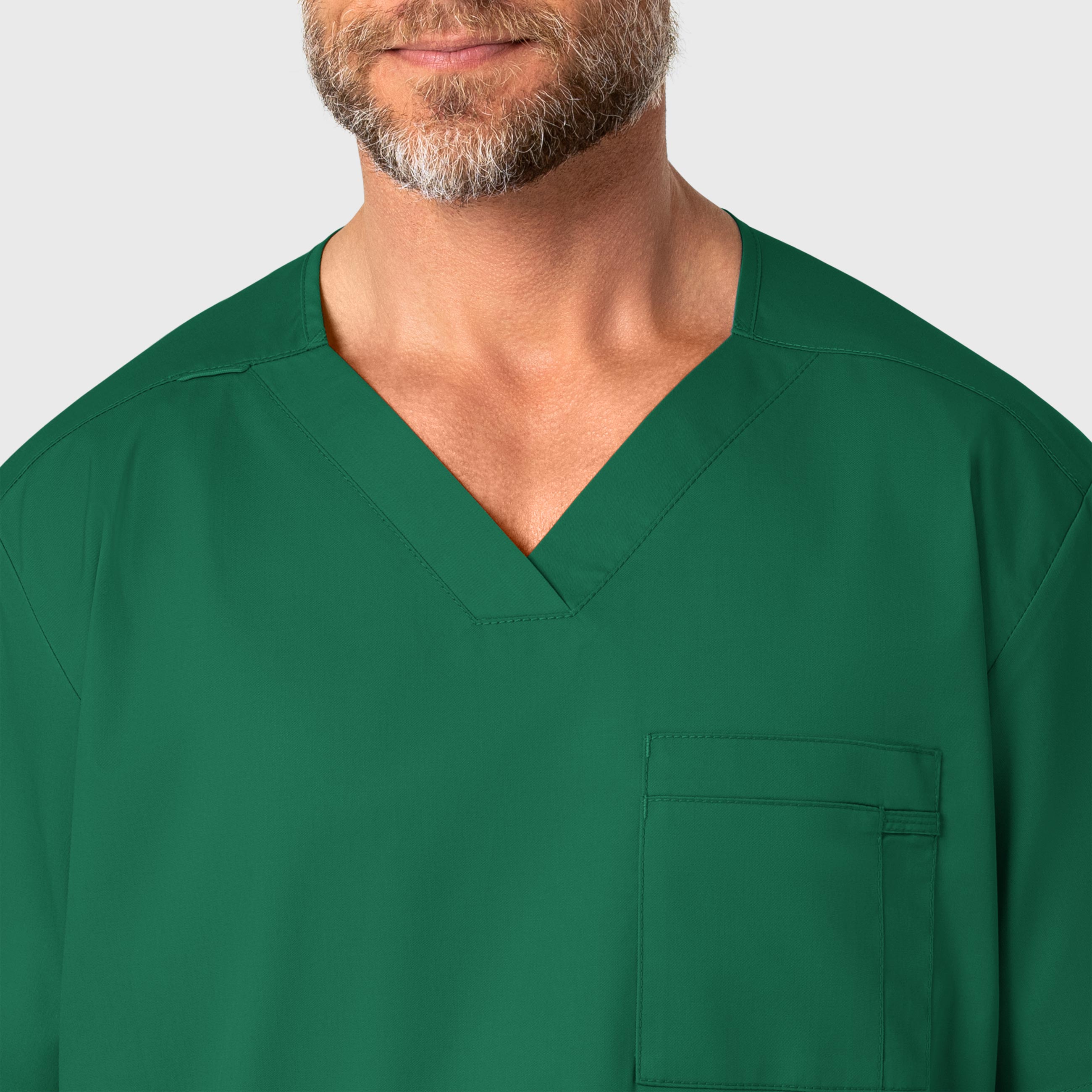 WonderWORK 103 Men's V-Neck Scrub Top Hunter