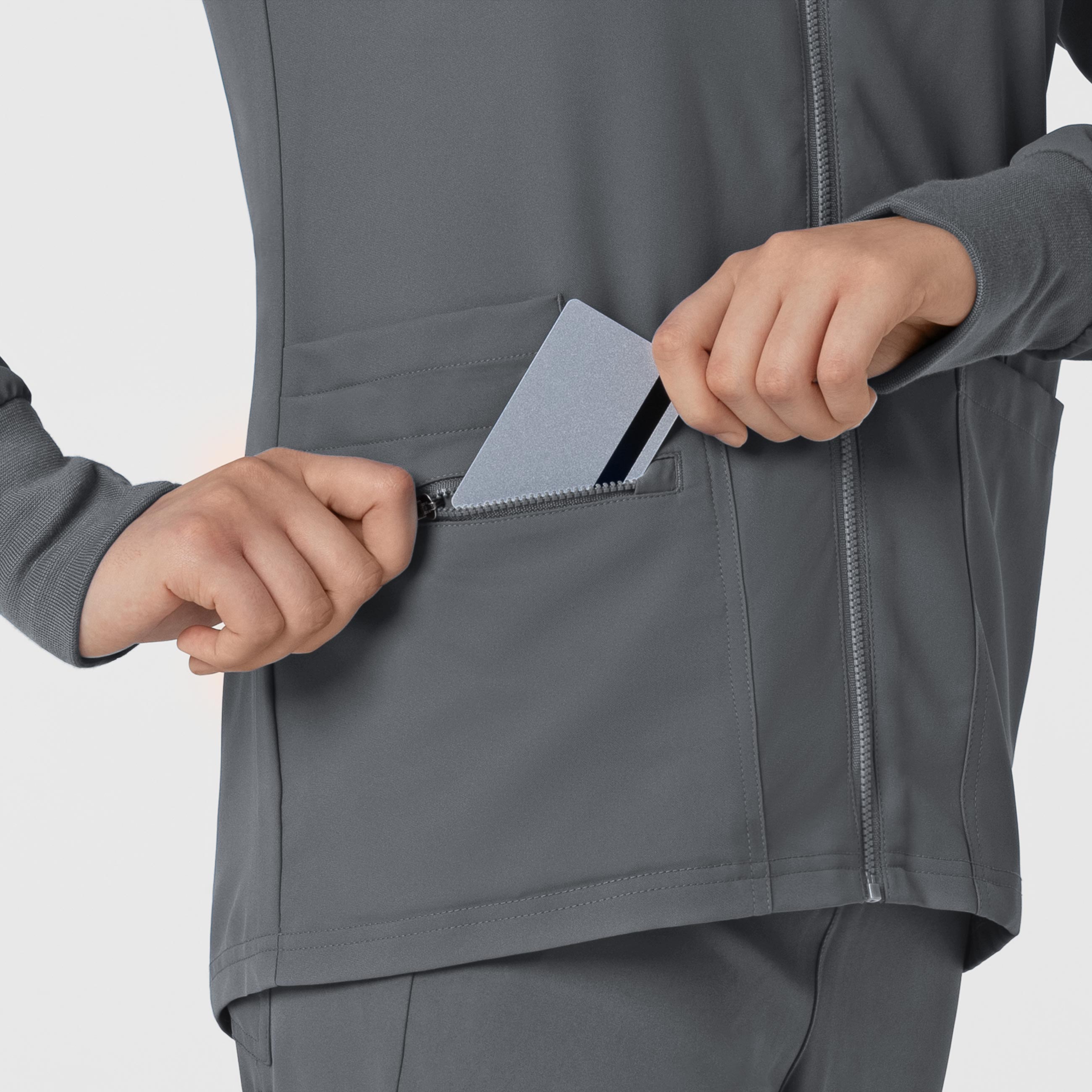 Thrive 8122 Flex-n-Reach Zip-Front Jacket Pewter