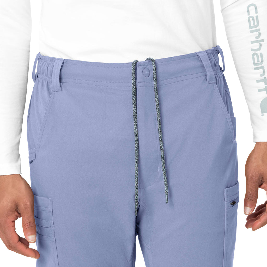 Rugged Flex Peak C55037 Men's Straight Leg Cargo Scrub Pants Ceil Blue