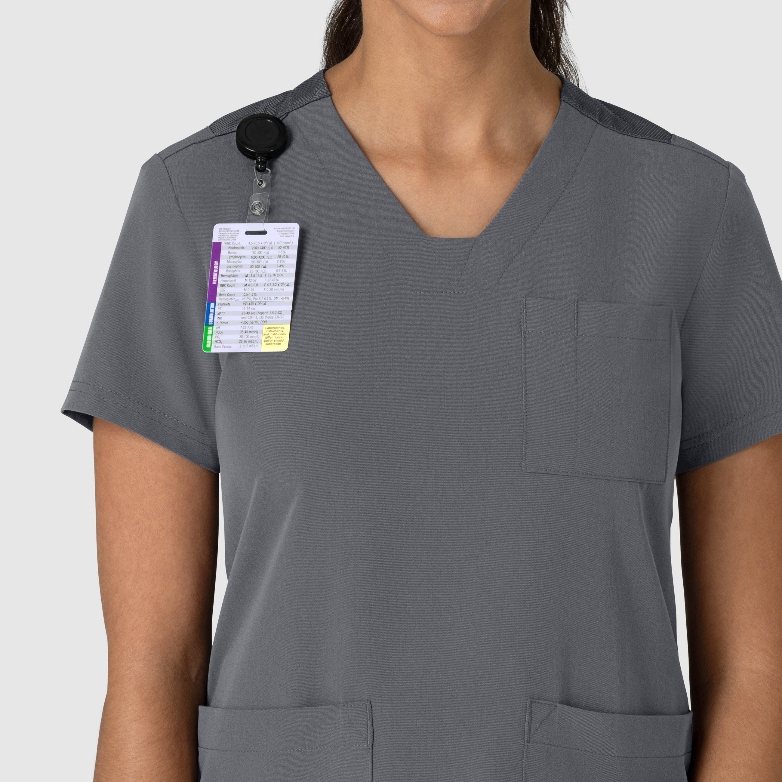 Nova 6132 Flex-n-Reach V-Neck Scrub Top Pewter