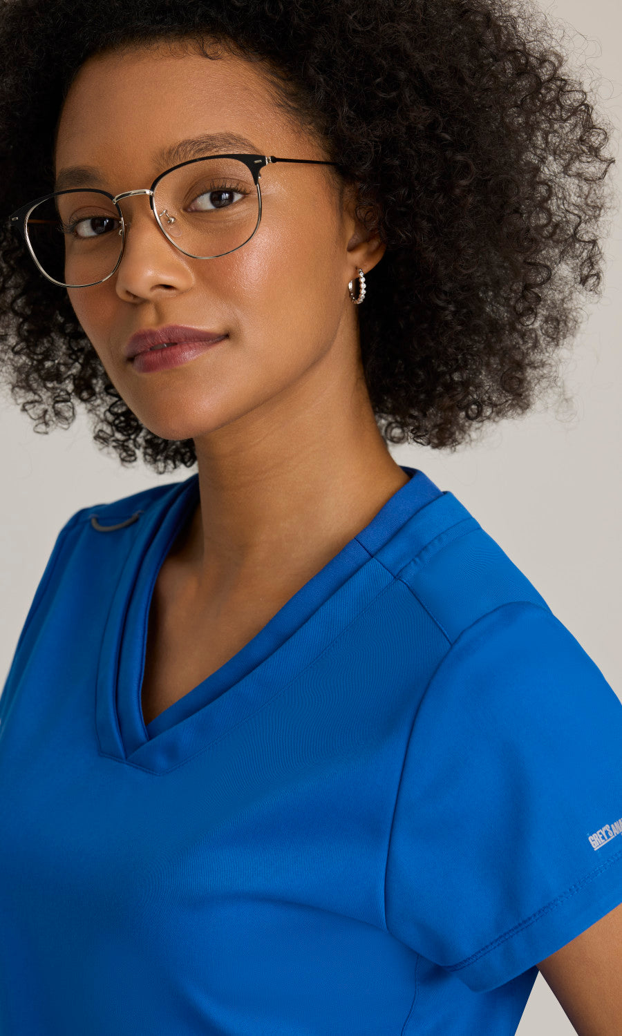 Grey's Anatomy GRT261 Evelyn Scrub Top New Royal