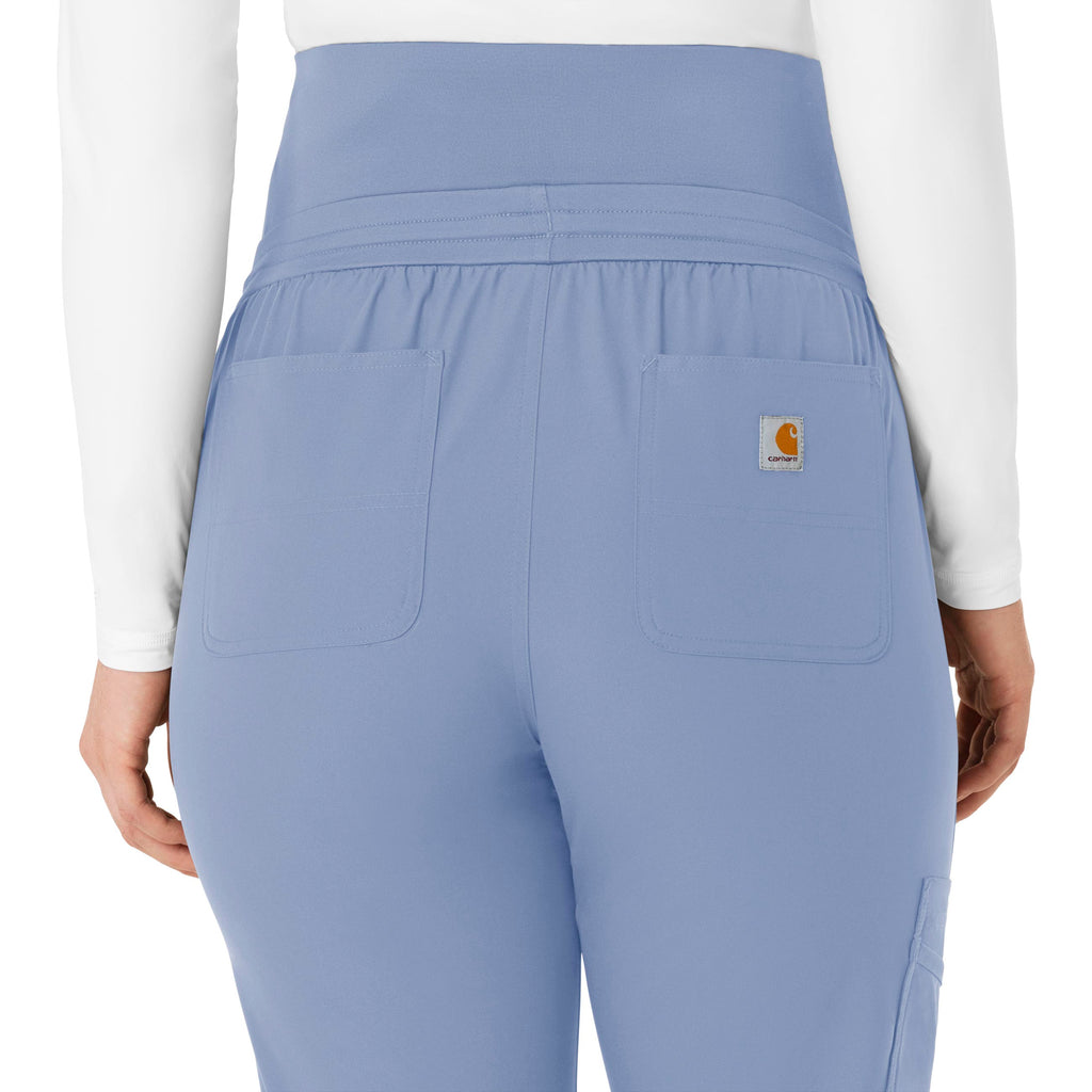 Force Essentials C54113 Maternity Jogger Scrub Pants Ceil Blue