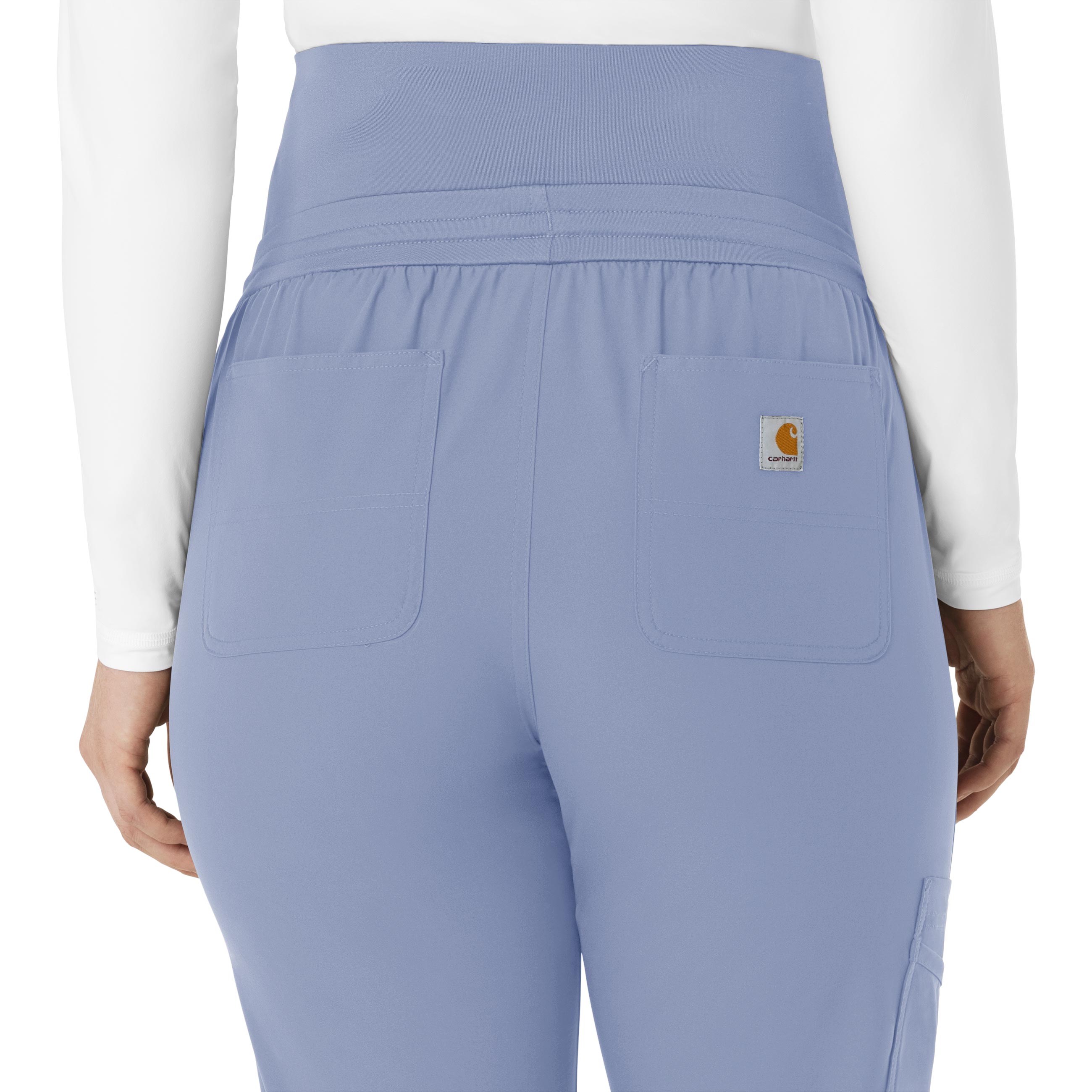 Force Essentials C54113 Maternity Jogger Scrub Pants Ceil Blue