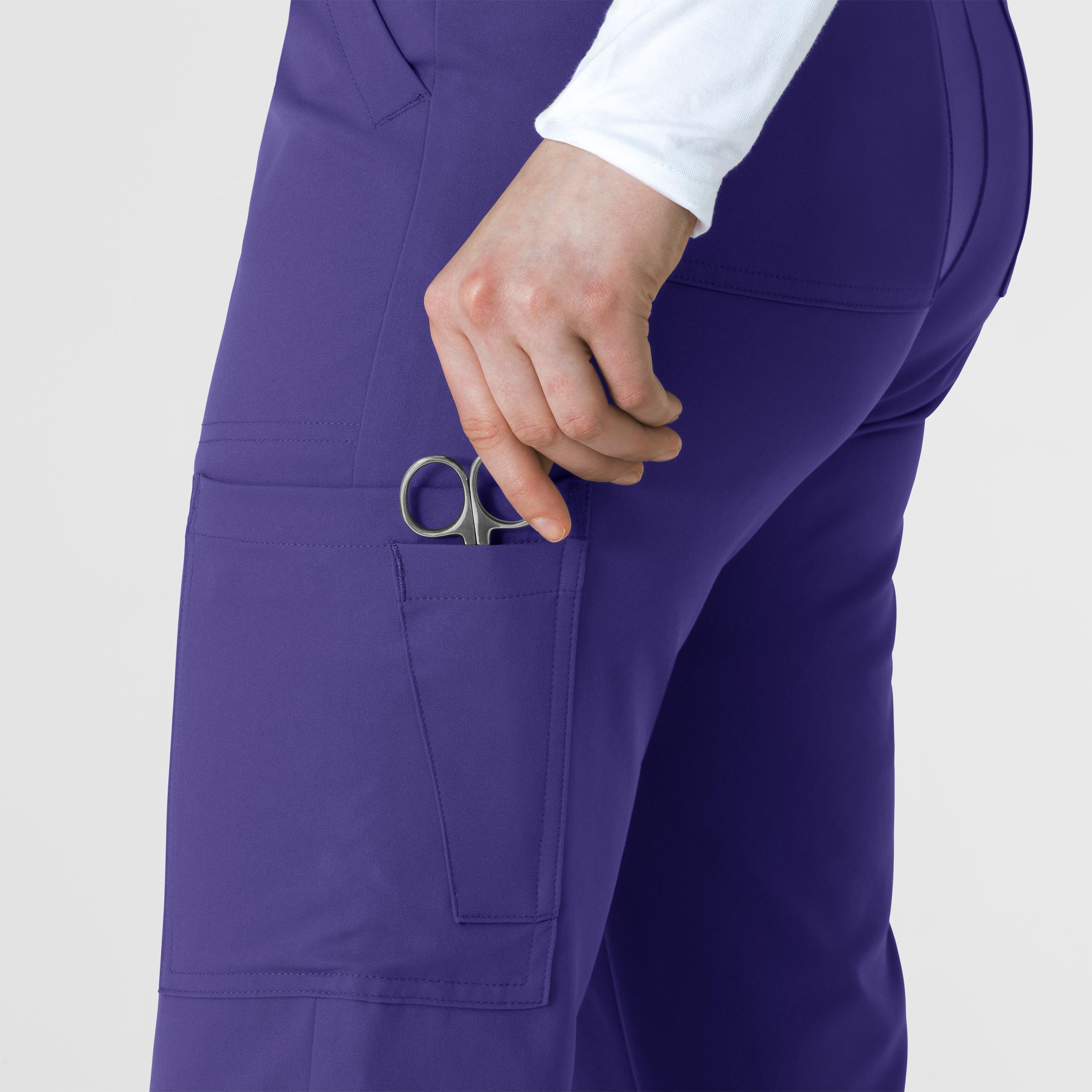 Thrive 5222 Cargo Straight Slim Leg Scrub Pants Grape