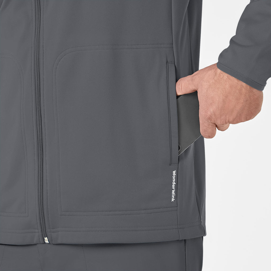 Layers 8309 Men's Fleece Full Zip Jacket Pewter