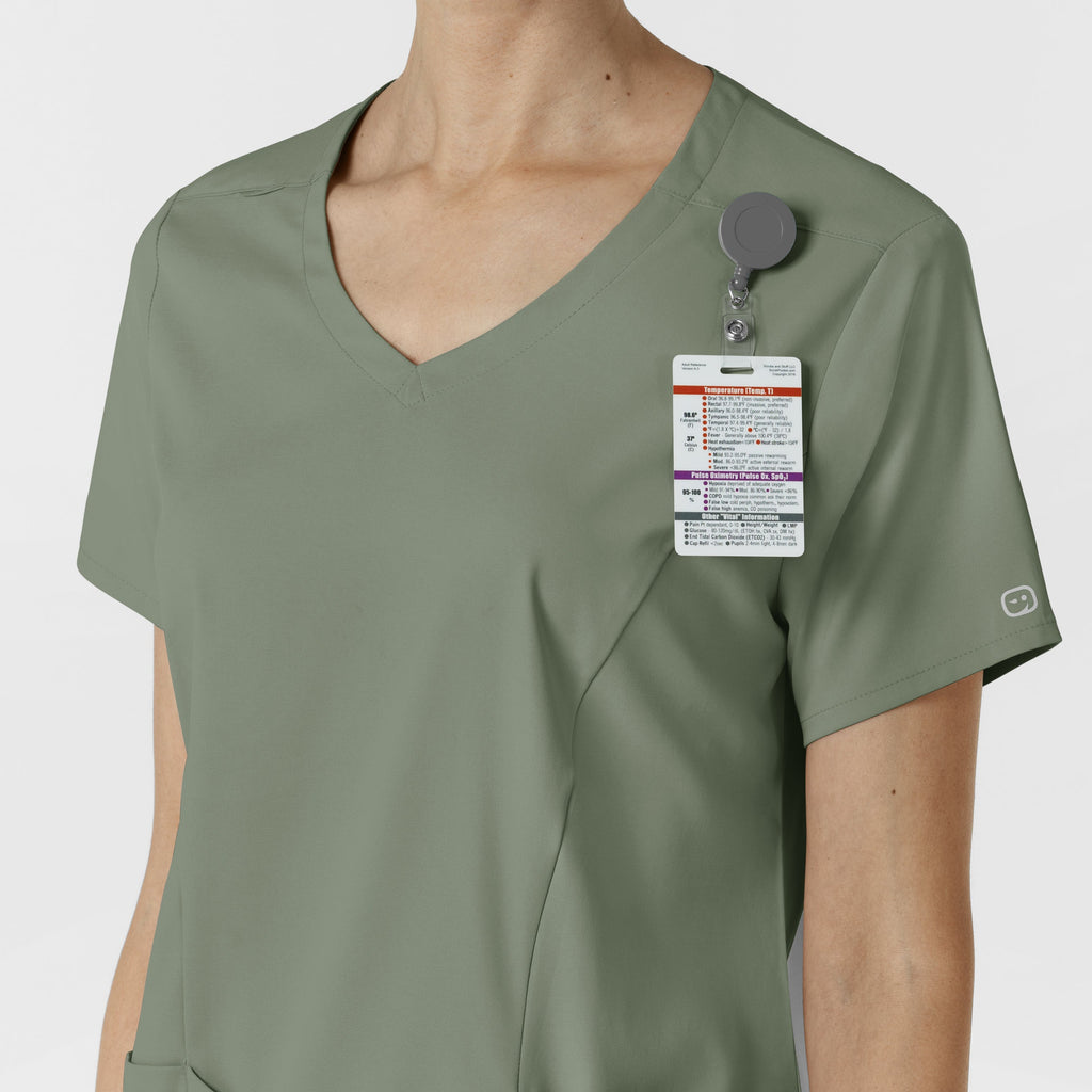 Boundless 6251 2-Pocket V-Neck Scrub Top Sage