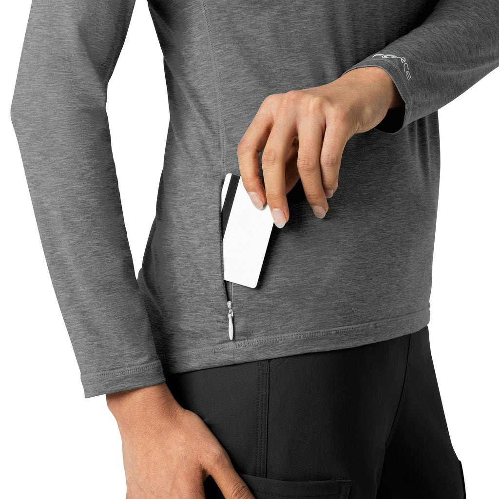 Force Sub-Scrubs C31009 Performance Long Sleeve Tee Pewter Heather