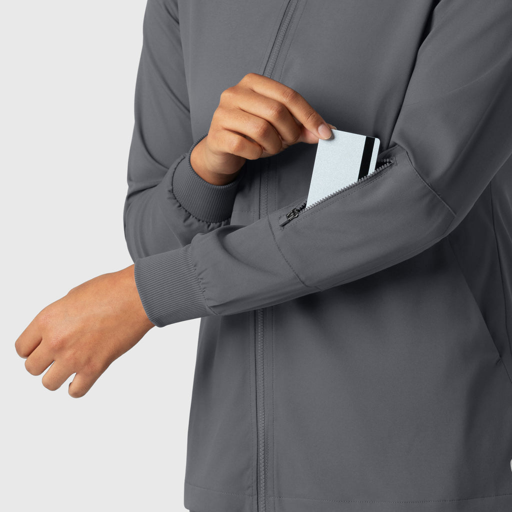 Boundless 8151 Warm Up Scrub Jacket Pewter