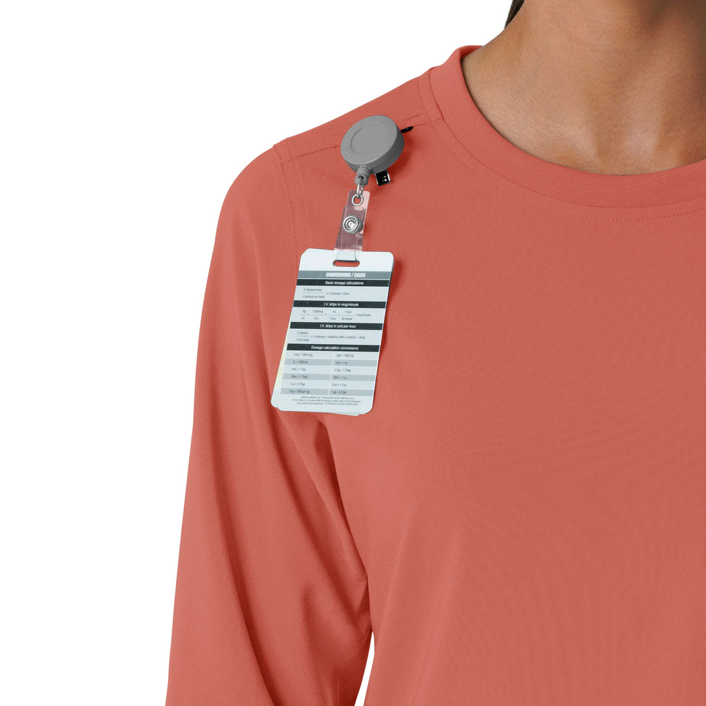 Force Cross-Flex C13610 Women's Crew Neck Long Sleeve Scrub Top Dusty Cedar