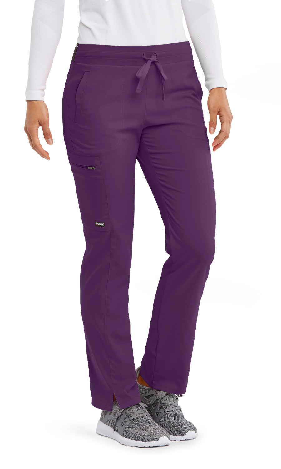 Grey's Anatomy Stretch GRSP500 Kim Scrub Pants Eggplant
