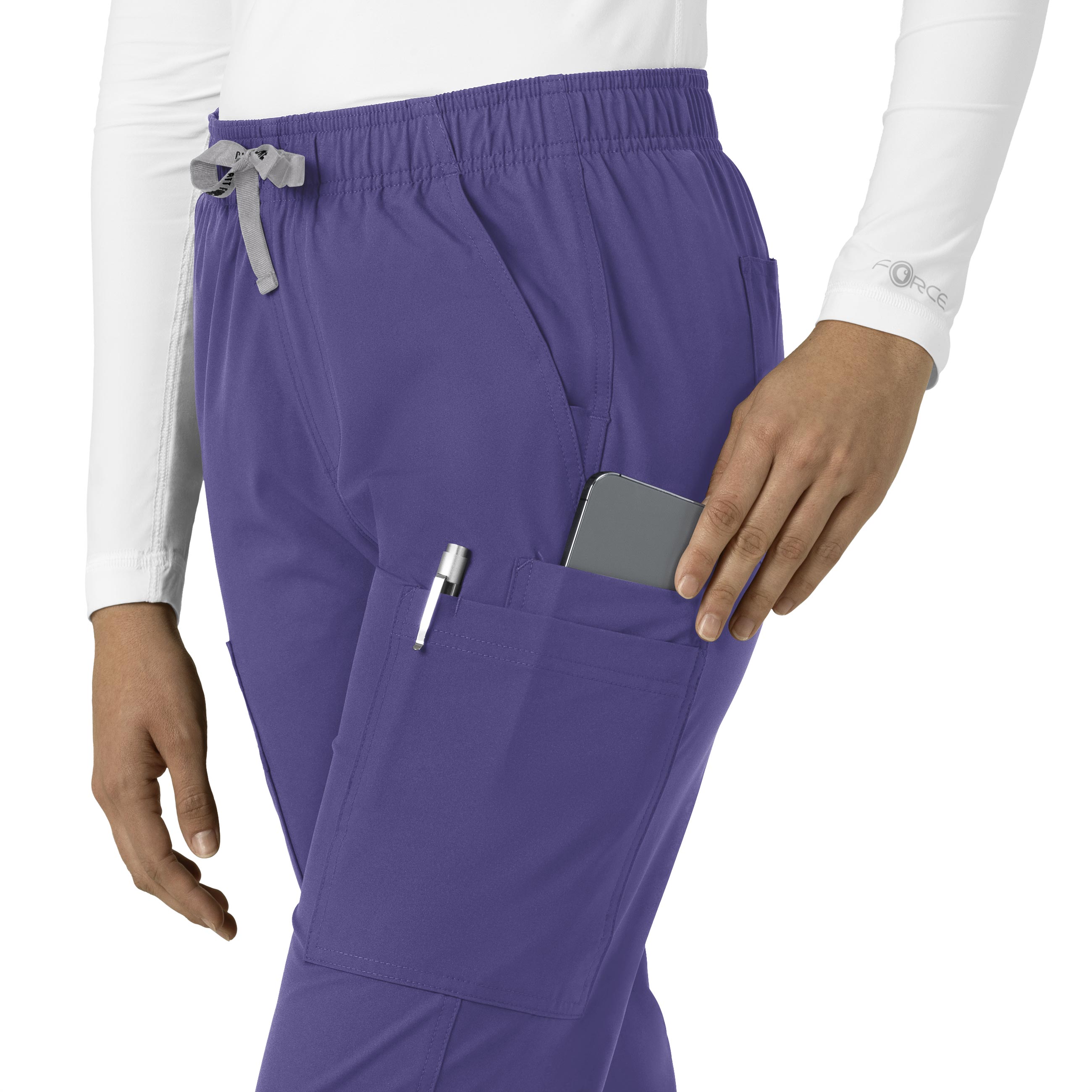 Force Essentials C51213 Straight Leg Scrub Pants Grape