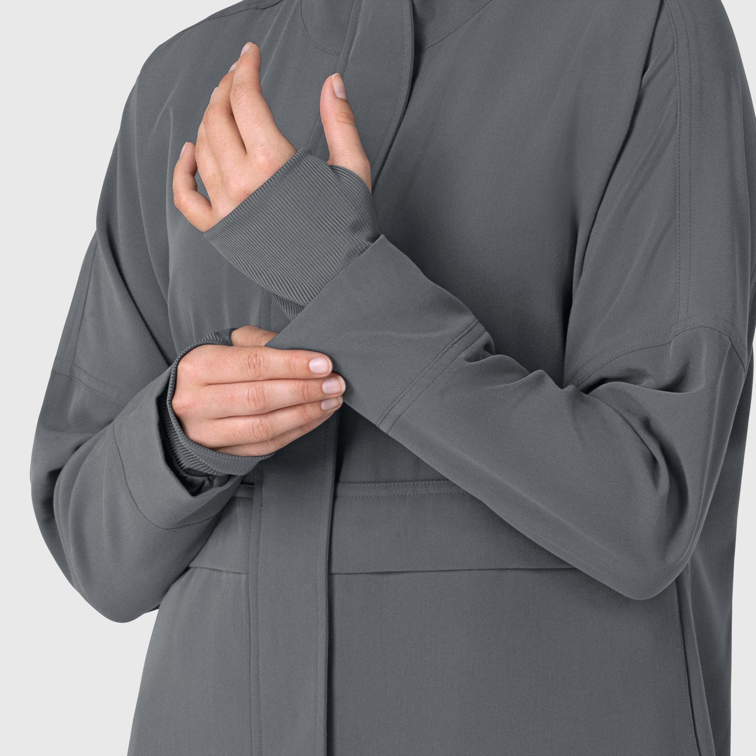 Layers 8132 Germs Happen Packable Scrub Jacket Pewter