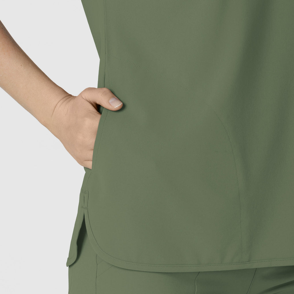 RENEW 6634 Dolman Scrub Top Olive