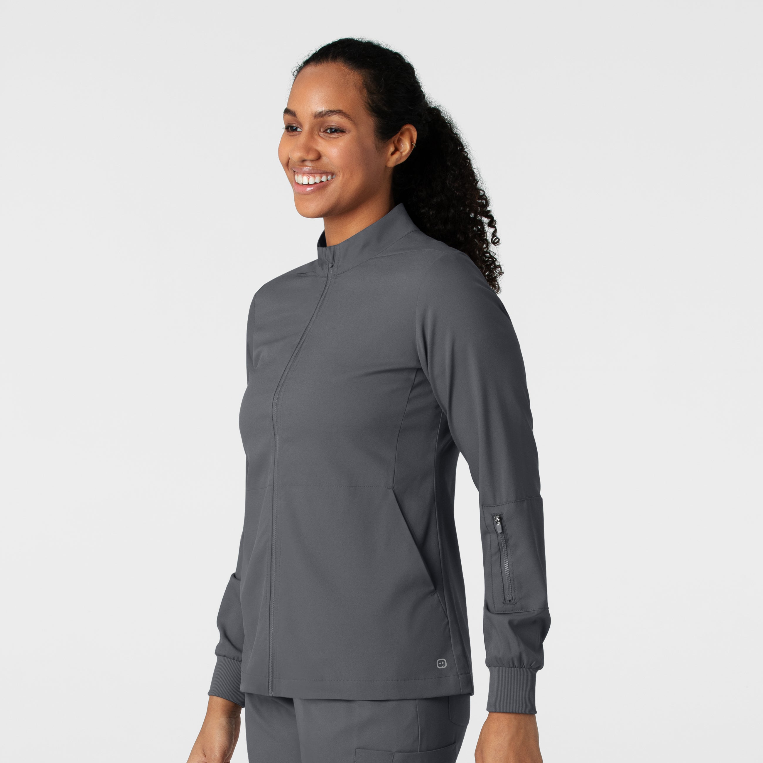 Boundless 8151 Warm Up Scrub Jacket Pewter