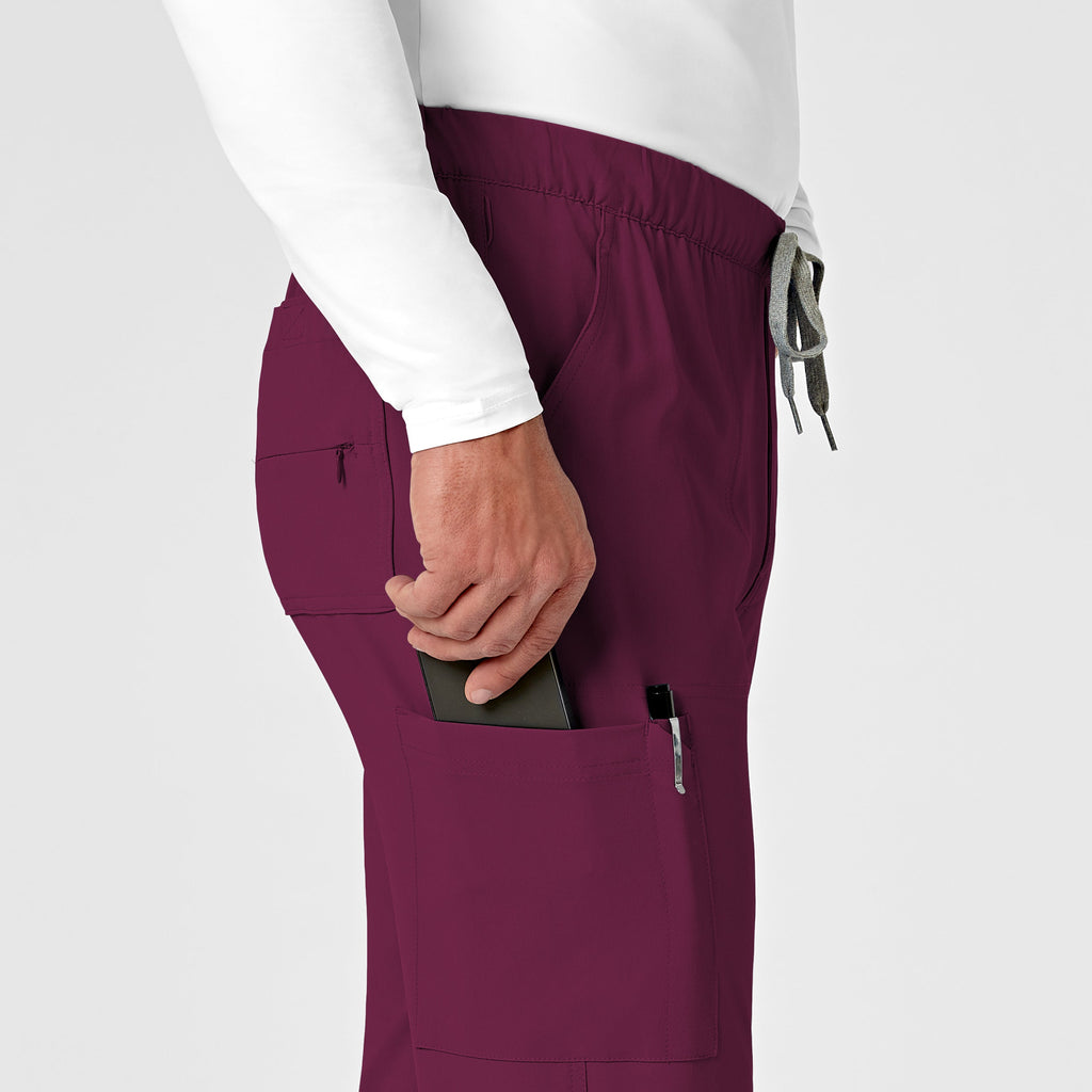 RENEW 5034 Men's Jogger Scrub Pants Wine