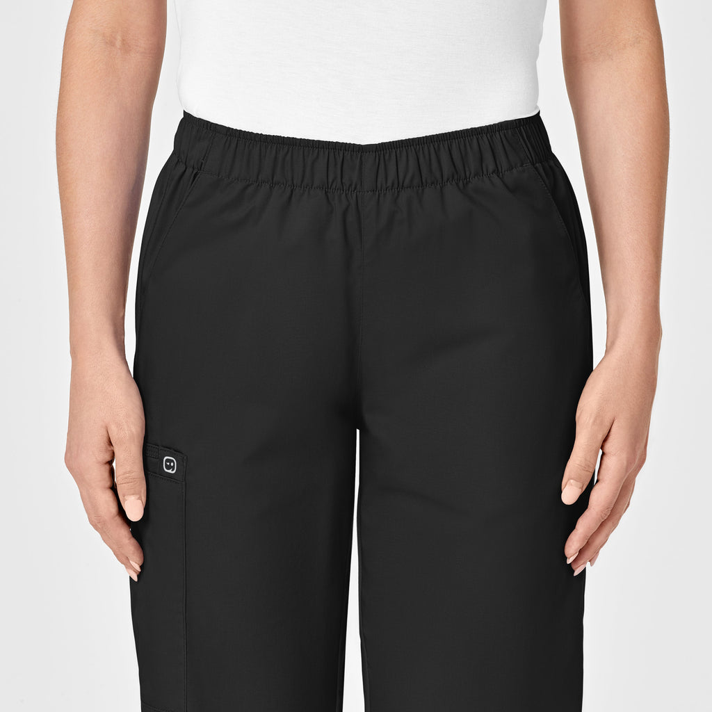 WonderWORK 501 Pull-On Cargo Scrub Pants Black