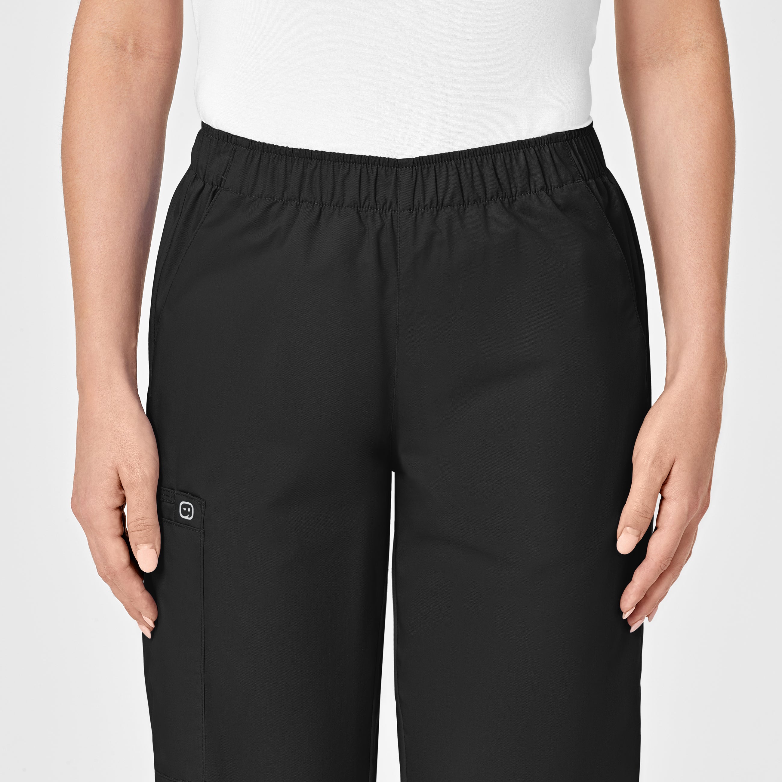 WonderWORK 501 Pull-On Cargo Scrub Pants Black