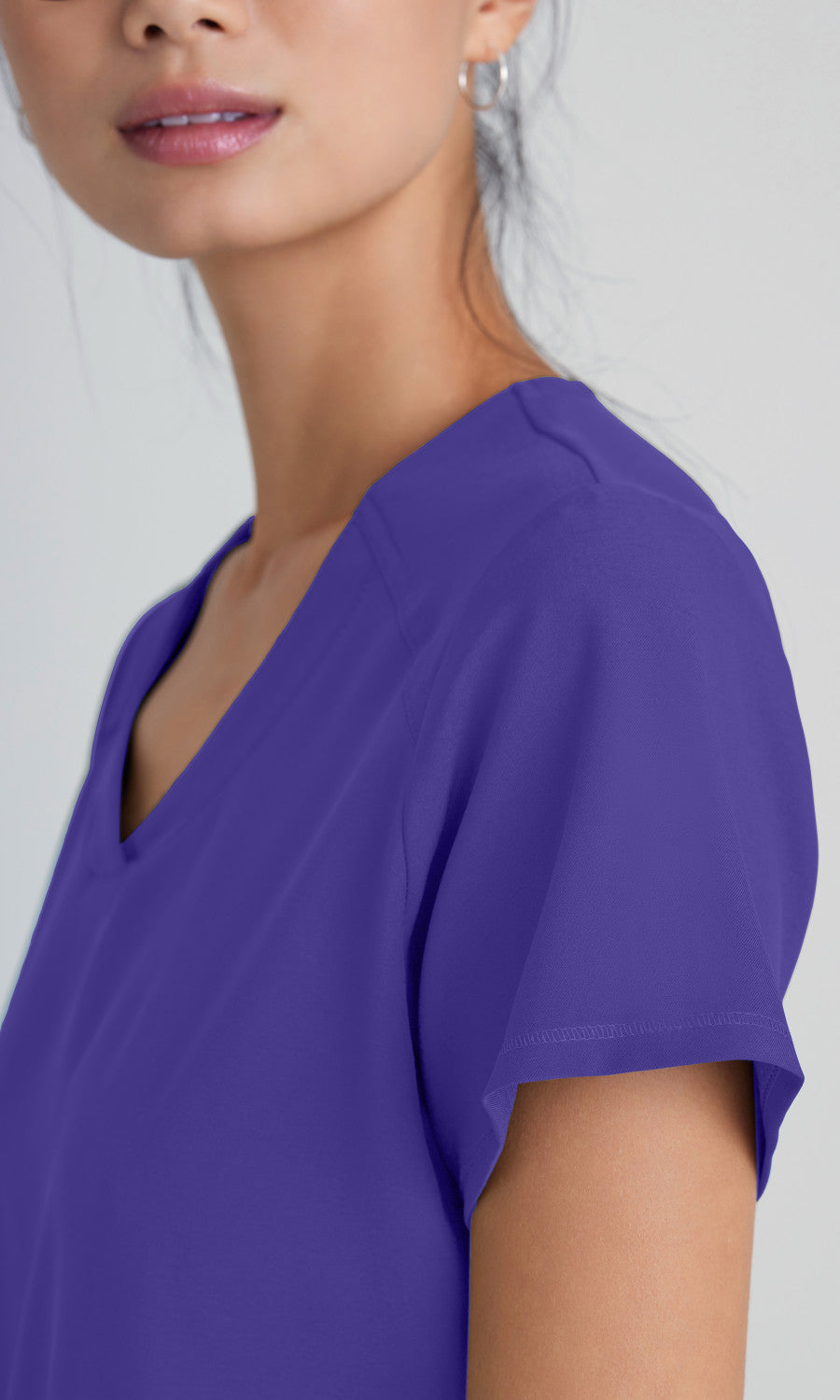 Grey's Anatomy Evolve GSST180 Rhythm Scrub Top New Grape