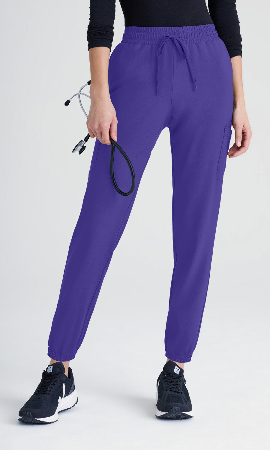 Grey's Anatomy Evolve GSSP625 Terra Scrub Joggers New Grape
